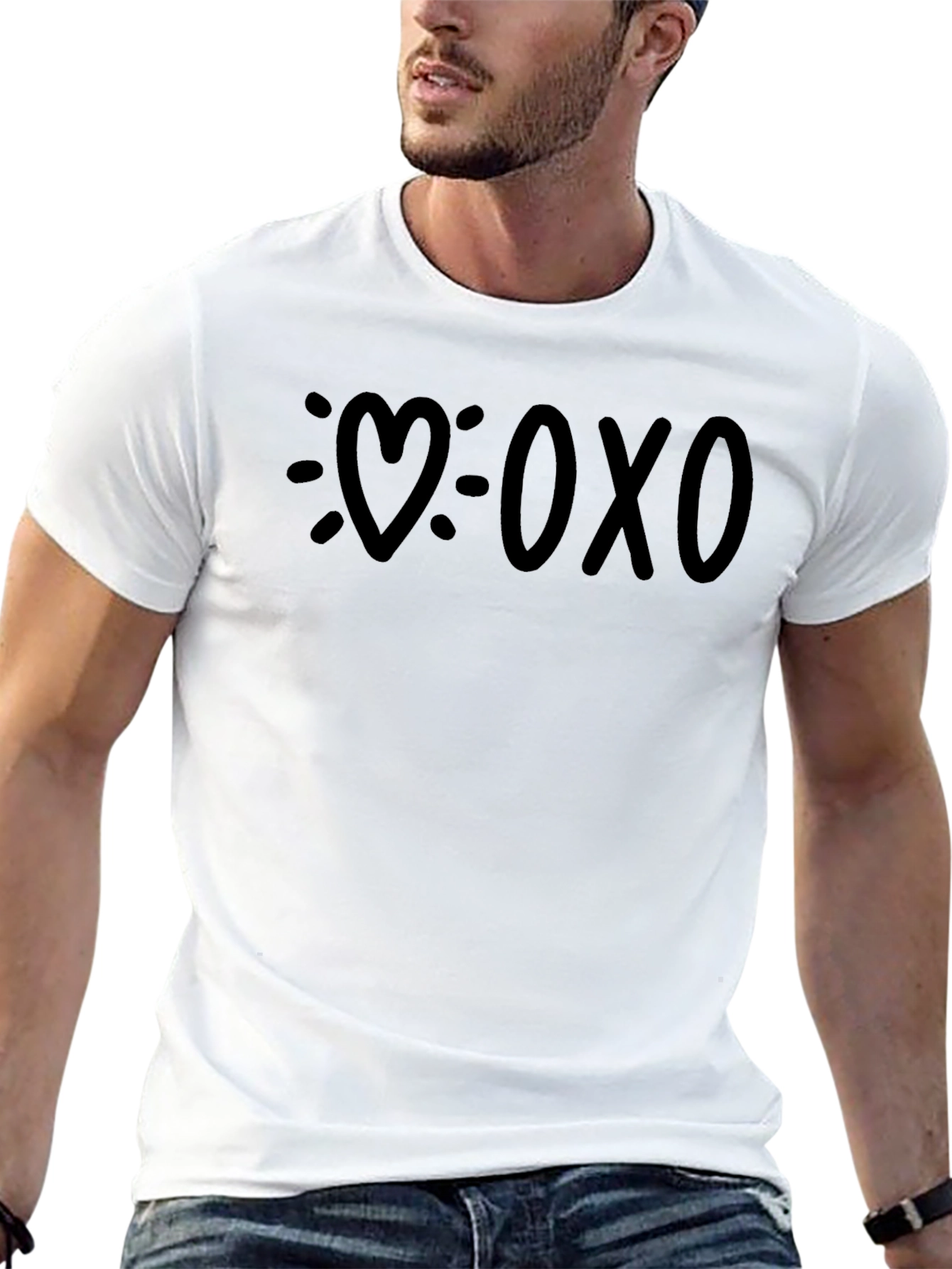 Heart XOXO Graphic T-Shirt - Hugs and Kisses
