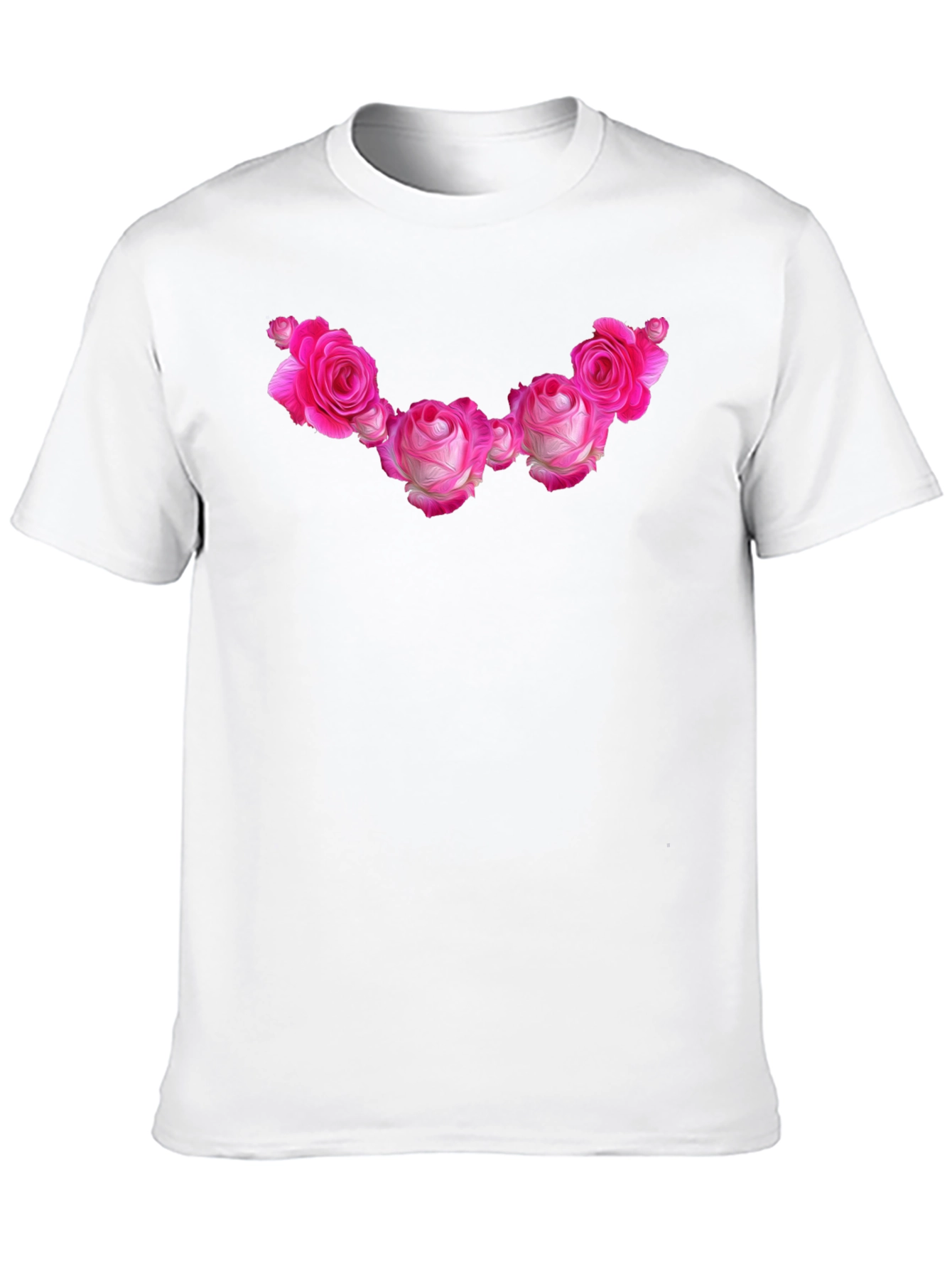 Floral Rose Graphic Black T-Shirt