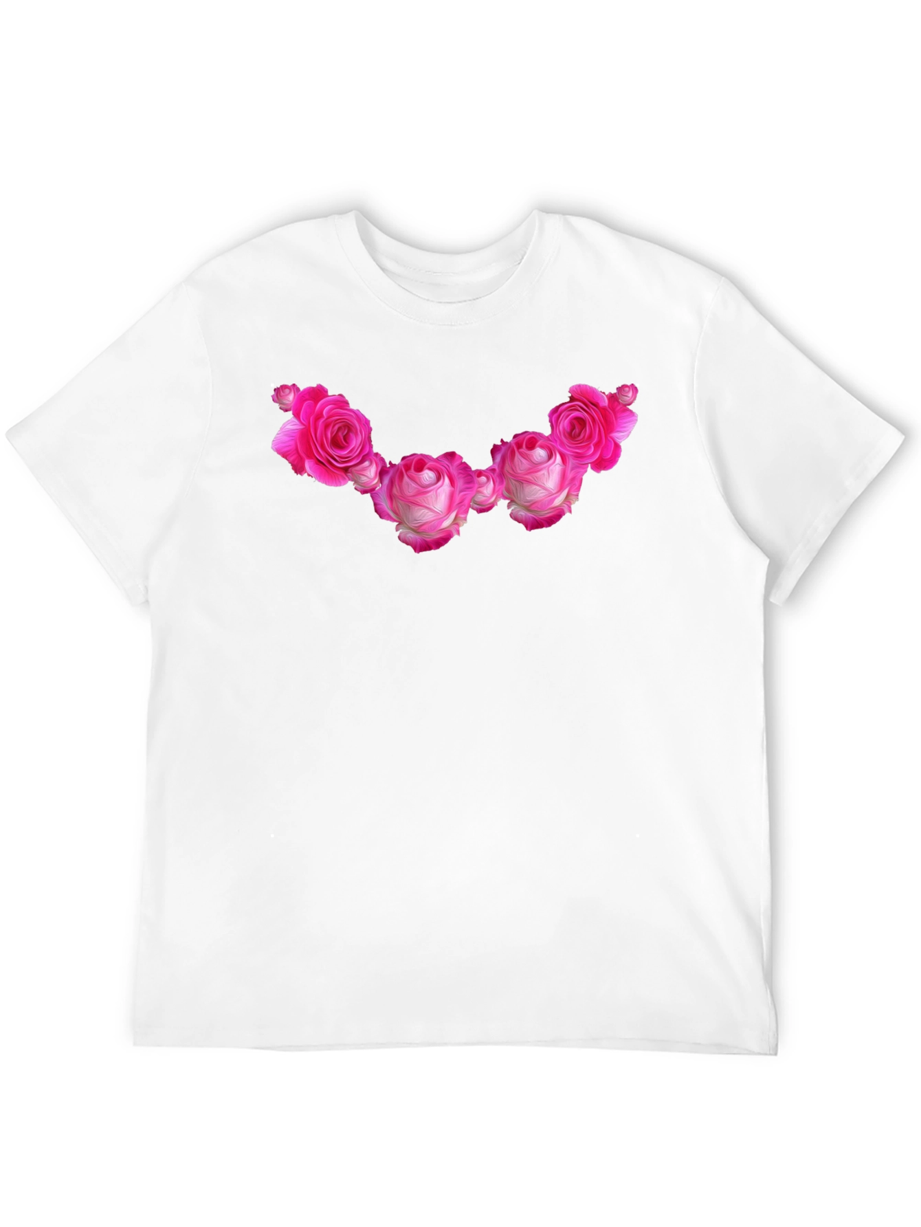 Floral Rose Graphic Black T-Shirt