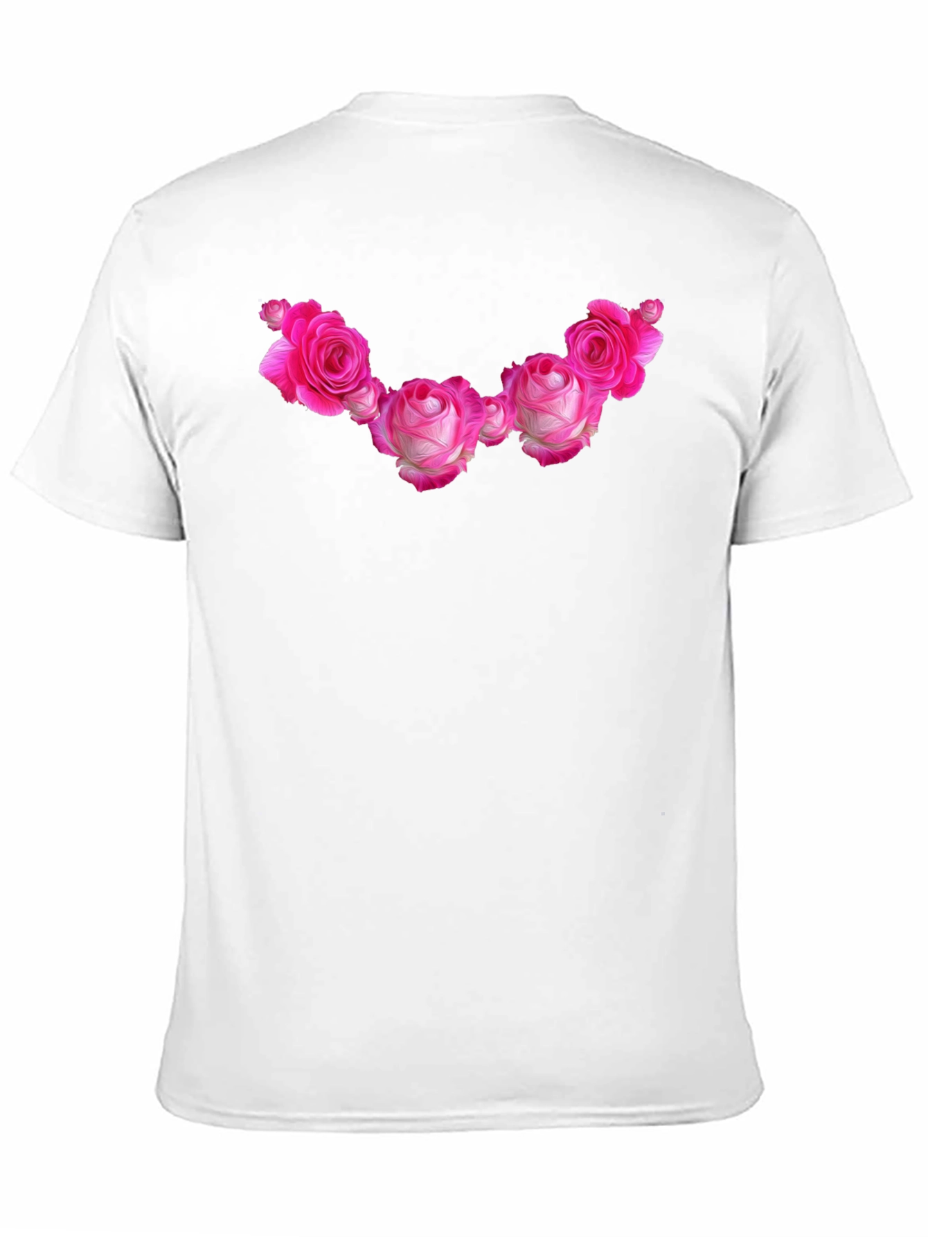 Floral Rose Graphic Black T-Shirt