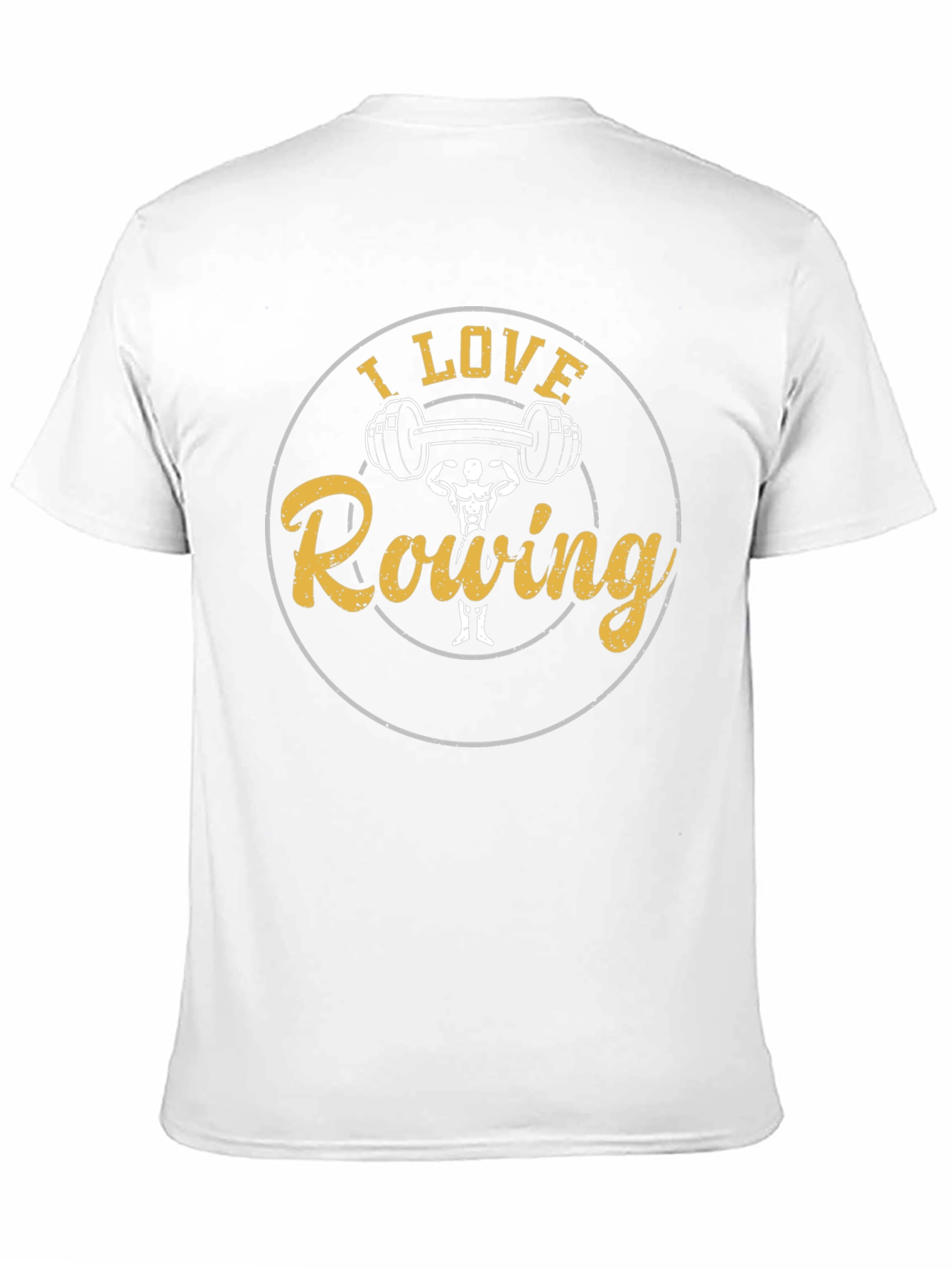 I Love Rowing Black T-Shirt