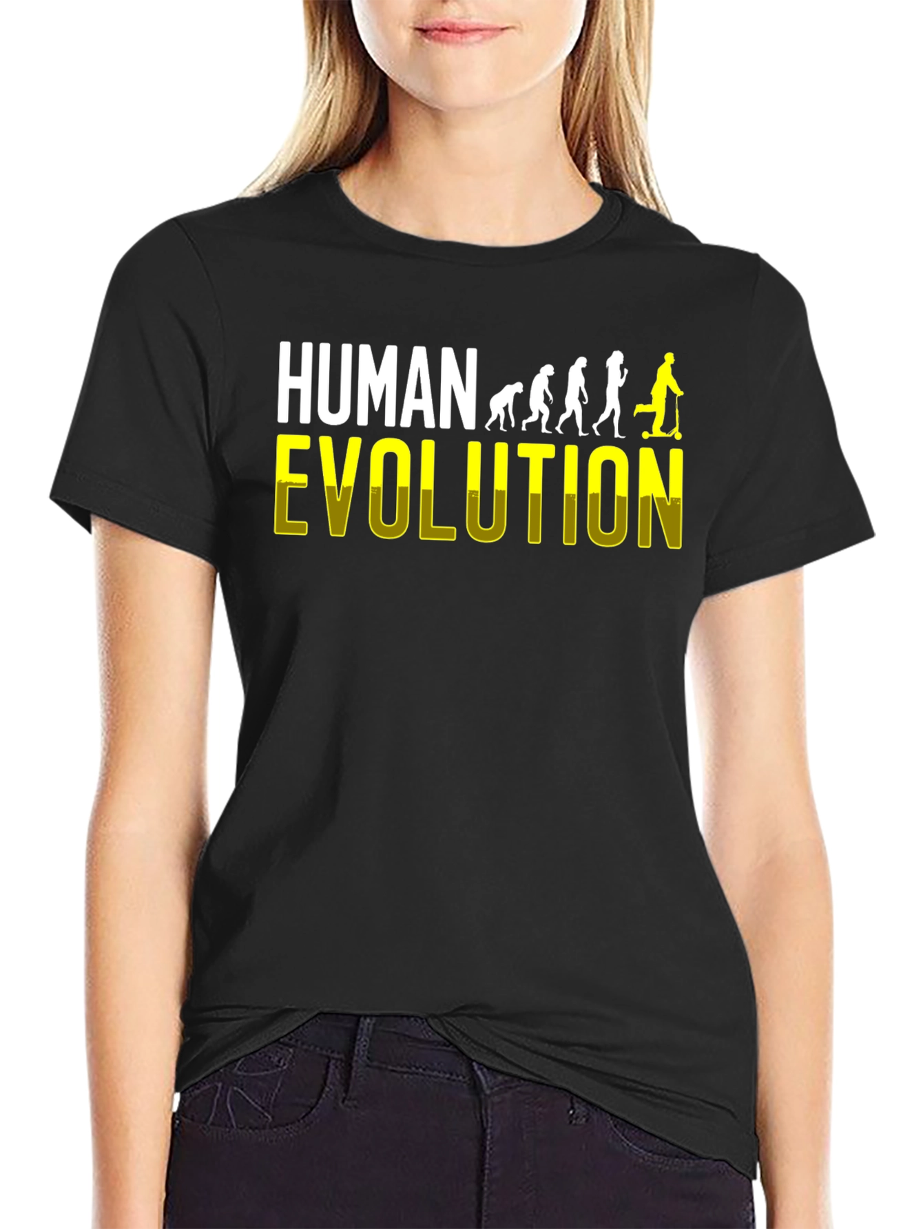 Human Evolution T-Shirt Funny Scooter Gift