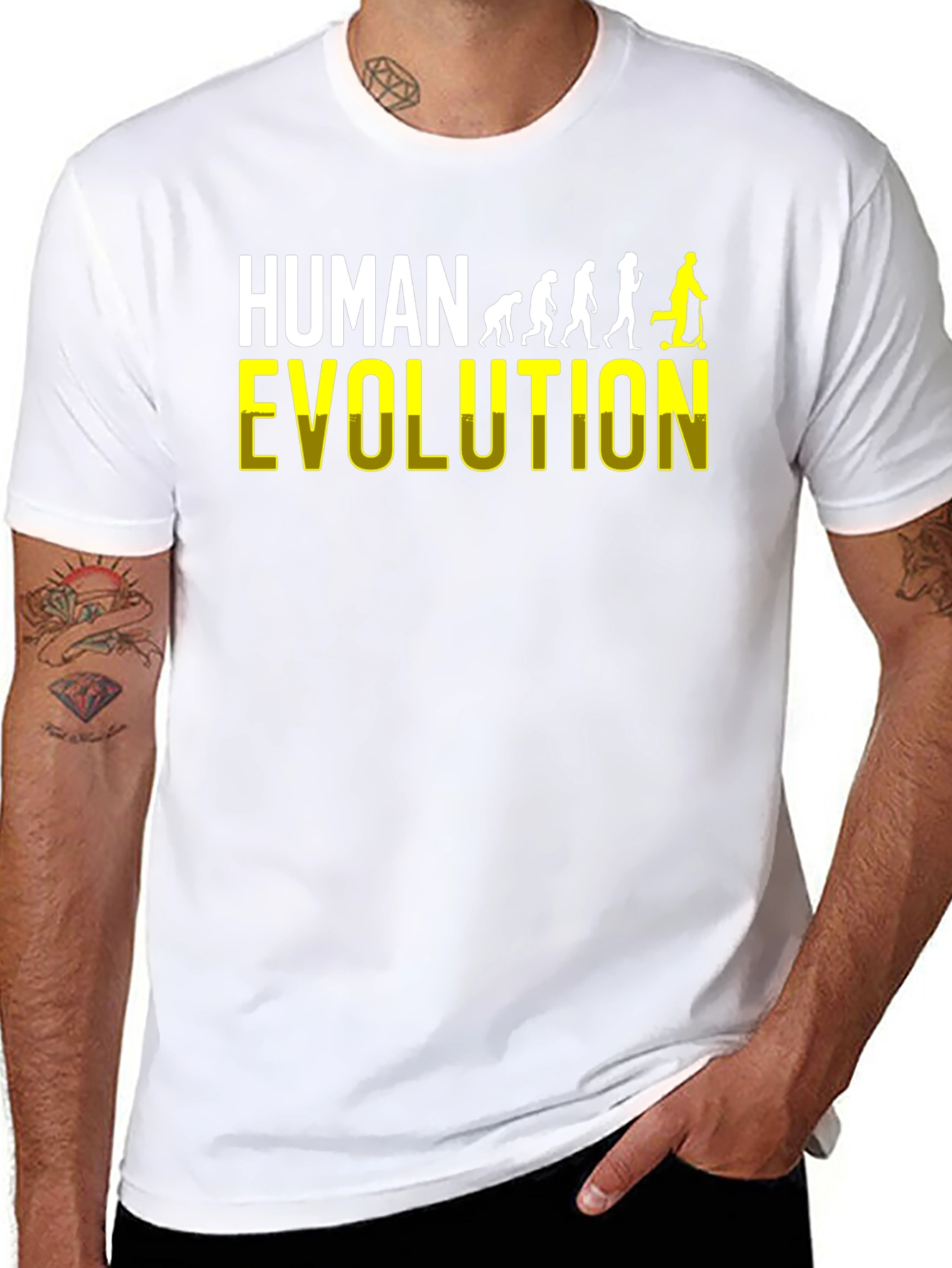 Human Evolution T-Shirt Funny Scooter Gift