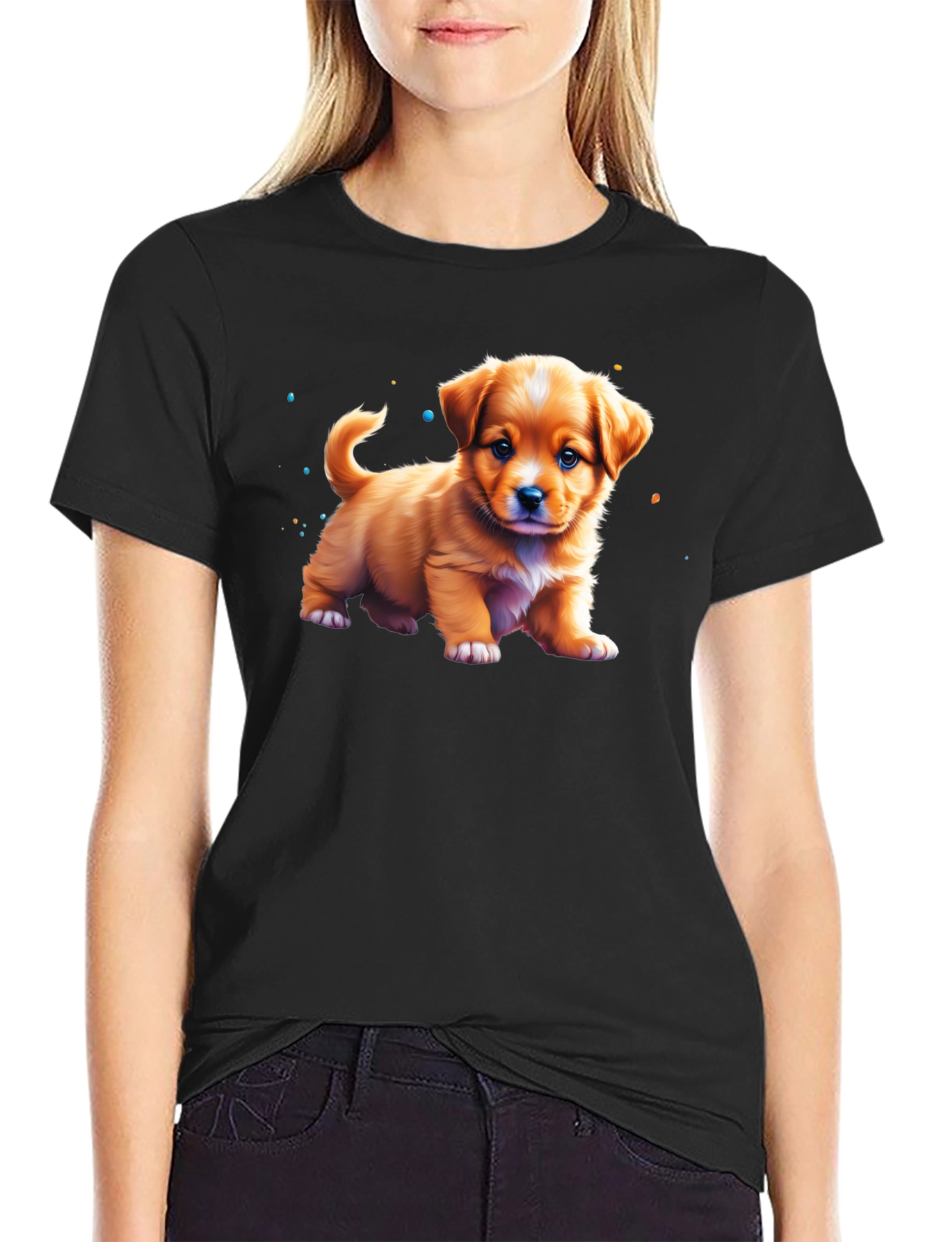 Cute Fluffy Puppy T-Shirt – Adorable Dog Lover Tee