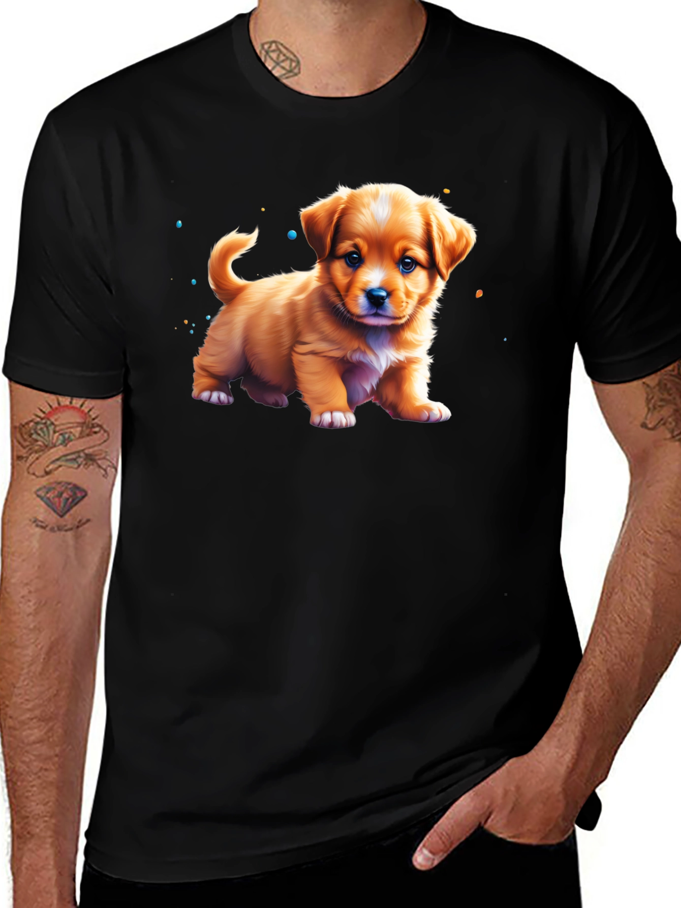Cute Fluffy Puppy T-Shirt – Adorable Dog Lover Tee