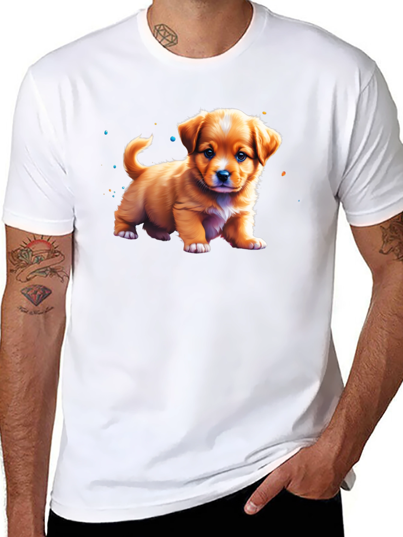 Cute Fluffy Puppy T-Shirt – Adorable Dog Lover Tee
