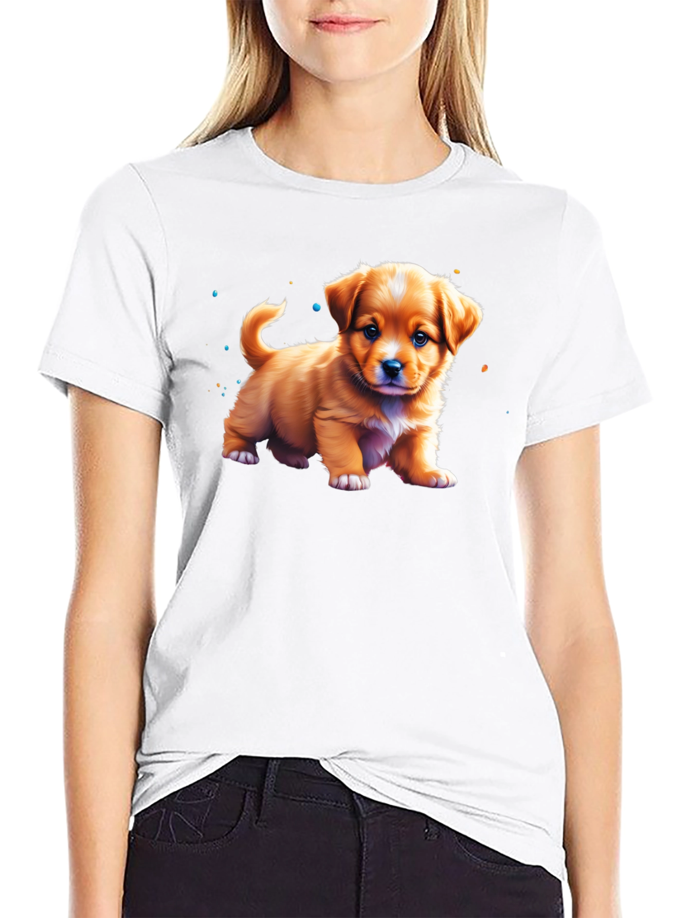 Cute Fluffy Puppy T-Shirt – Adorable Dog Lover Tee