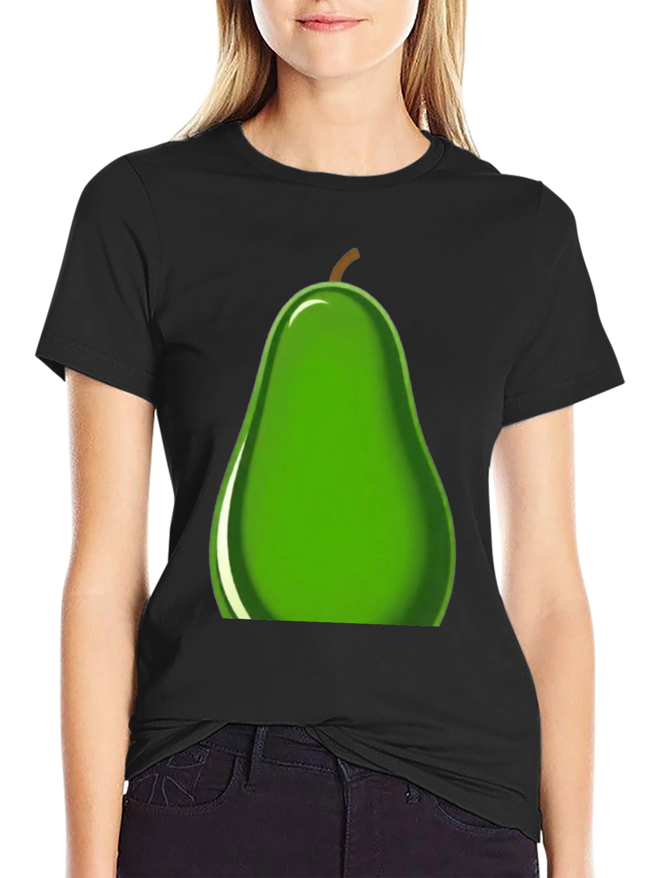 Avocado Graphic Tee - Black Cotton T-Shirt
