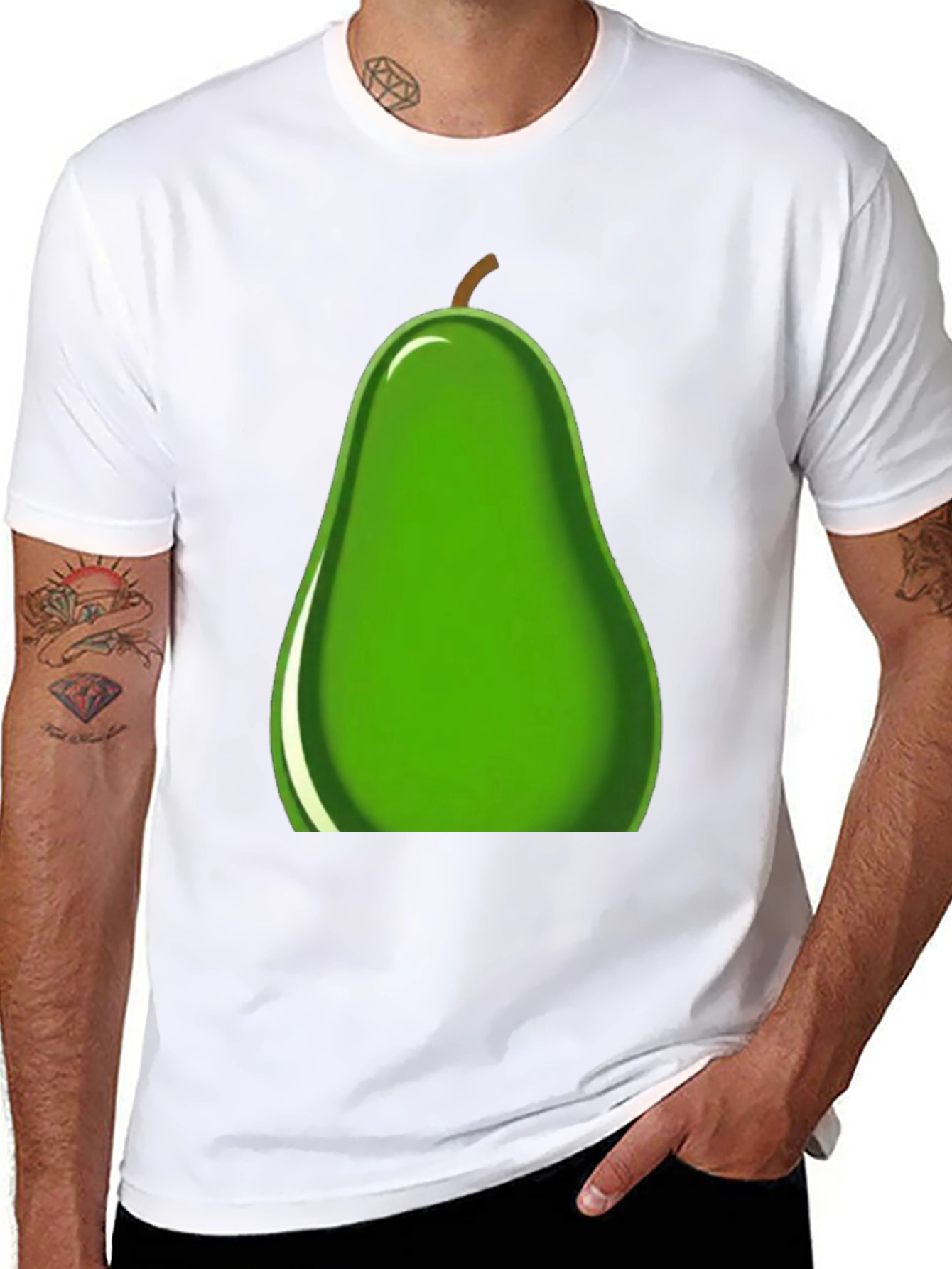 Avocado Graphic Tee - Black Cotton T-Shirt