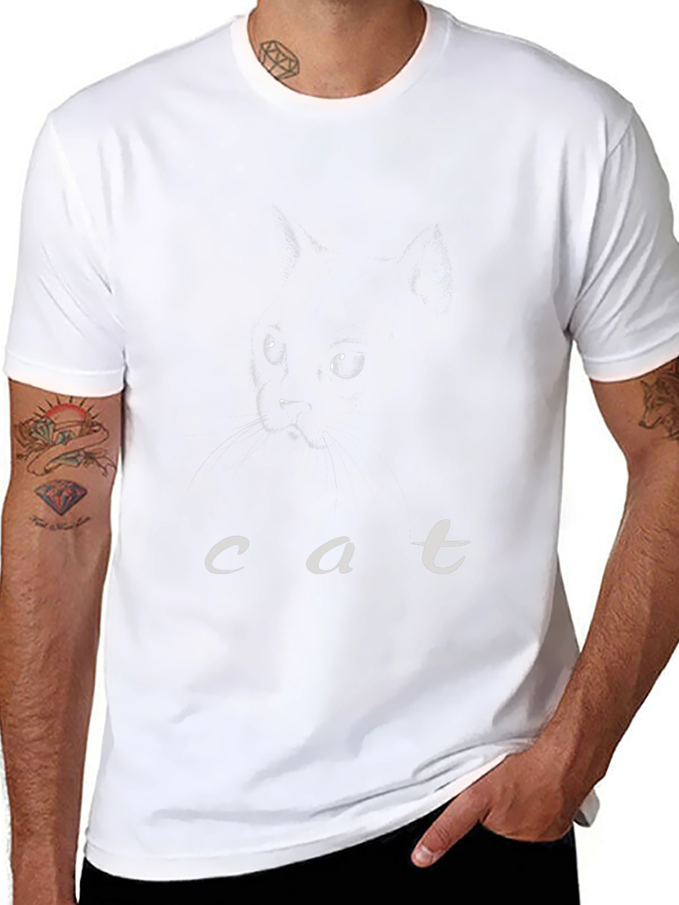 Black Cat Graphic Tee - Stylish Comfort