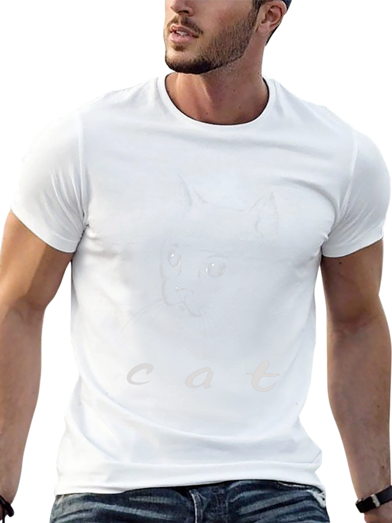 Black Cat Graphic Tee - Stylish Comfort