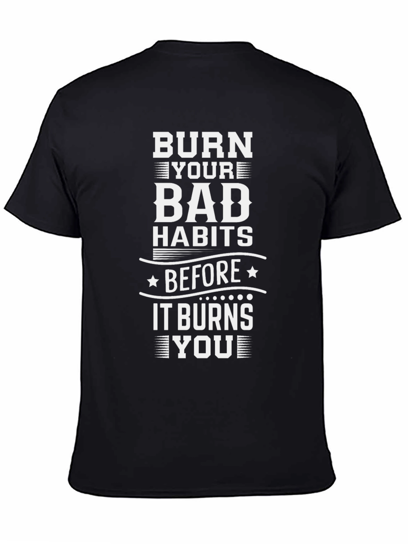 Burn Bad Habits Black Graphic Tee