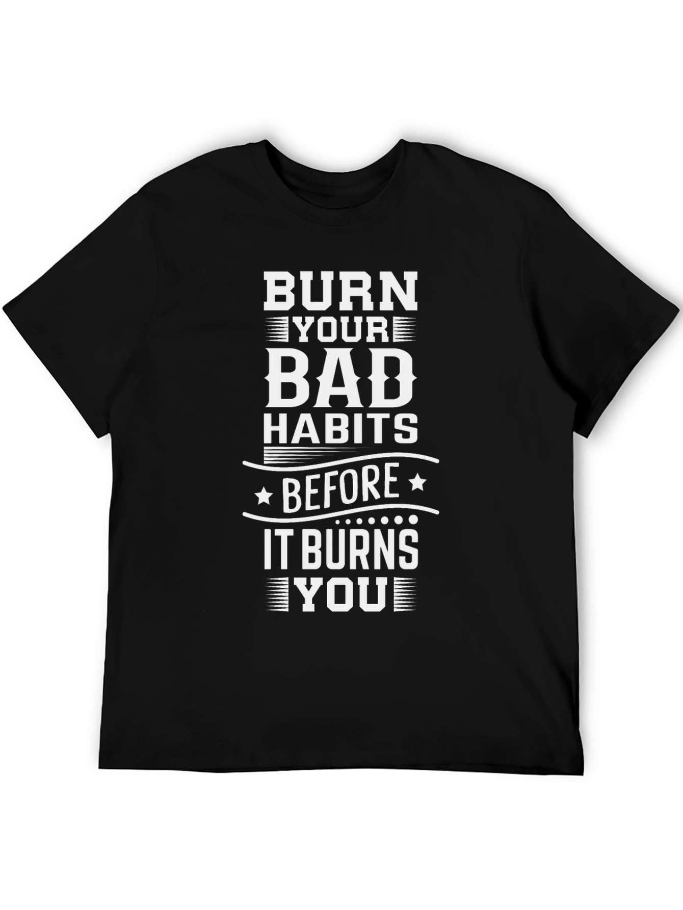 Burn Bad Habits Black Graphic Tee