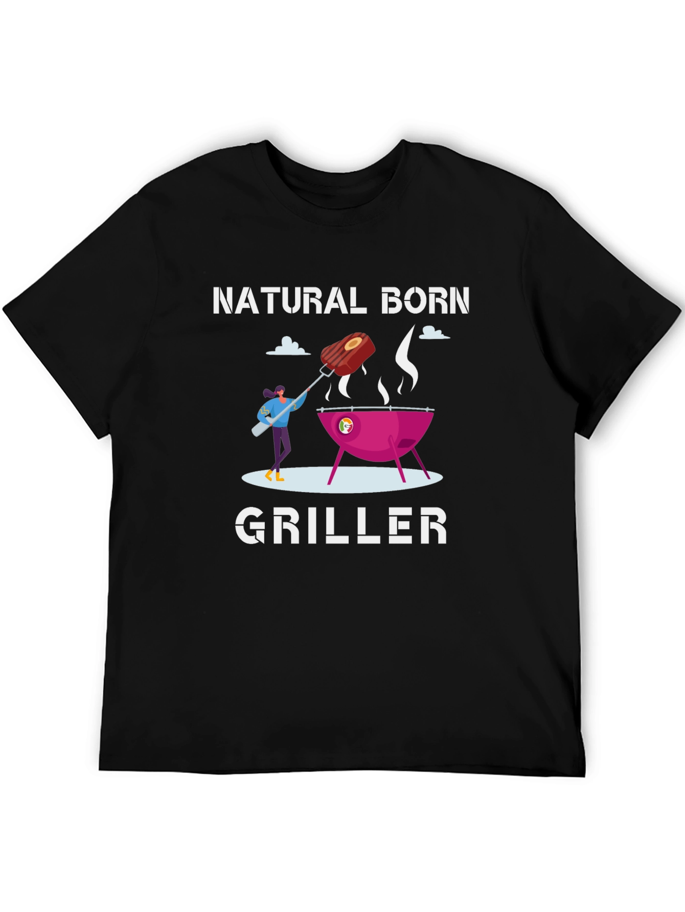 Natural Born Griller T-Shirt - BBQ Theme