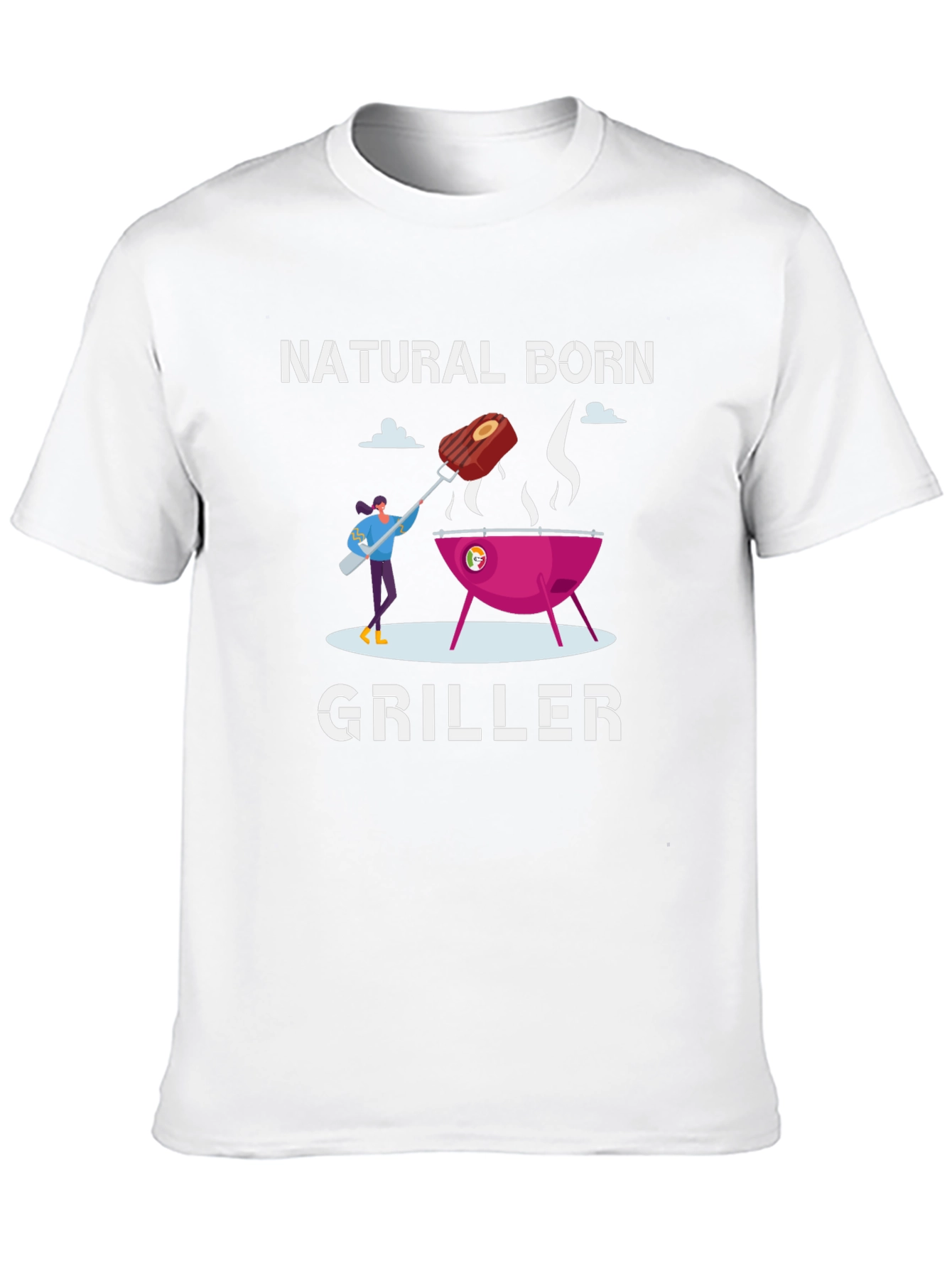Natural Born Griller T-Shirt - BBQ Theme