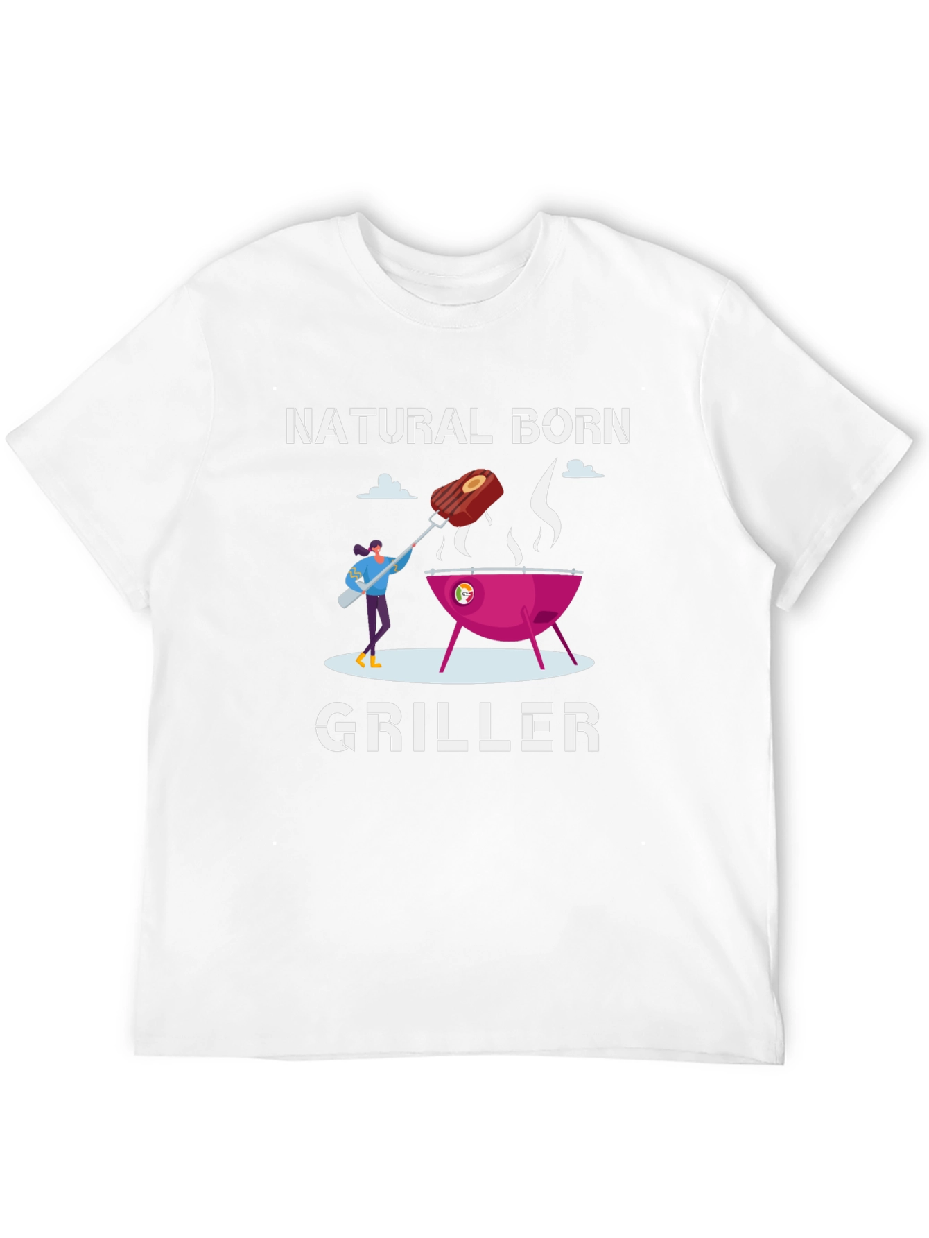 Natural Born Griller T-Shirt - BBQ Theme