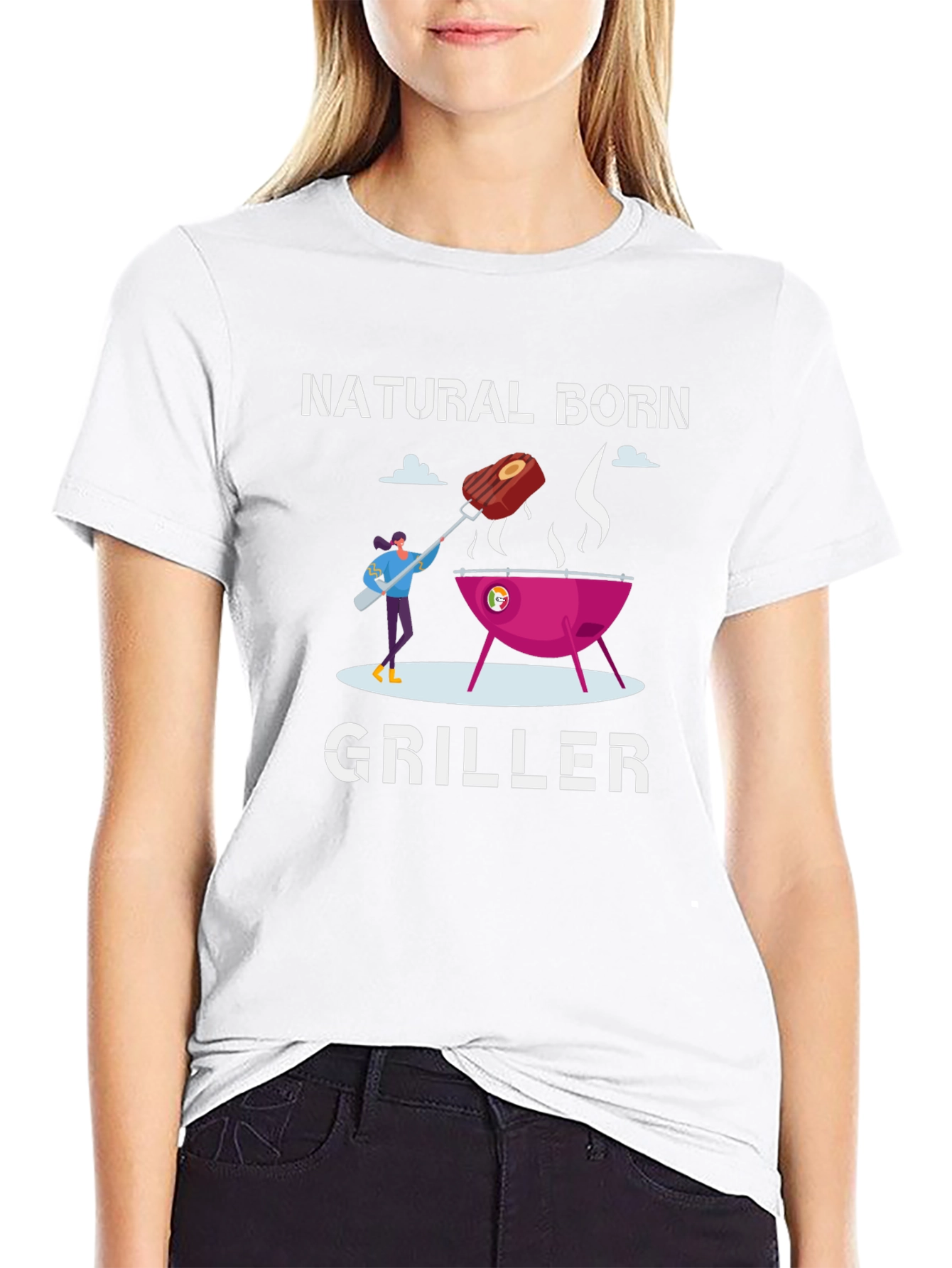 Natural Born Griller T-Shirt - BBQ Theme