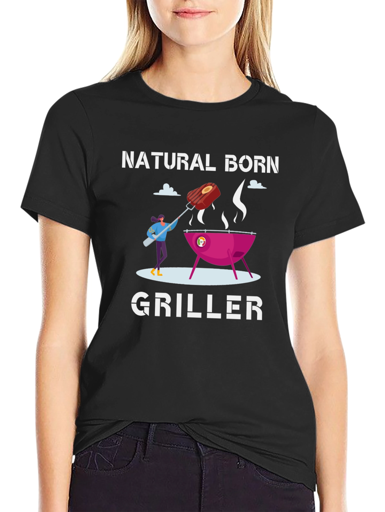 Natural Born Griller T-Shirt - BBQ Theme