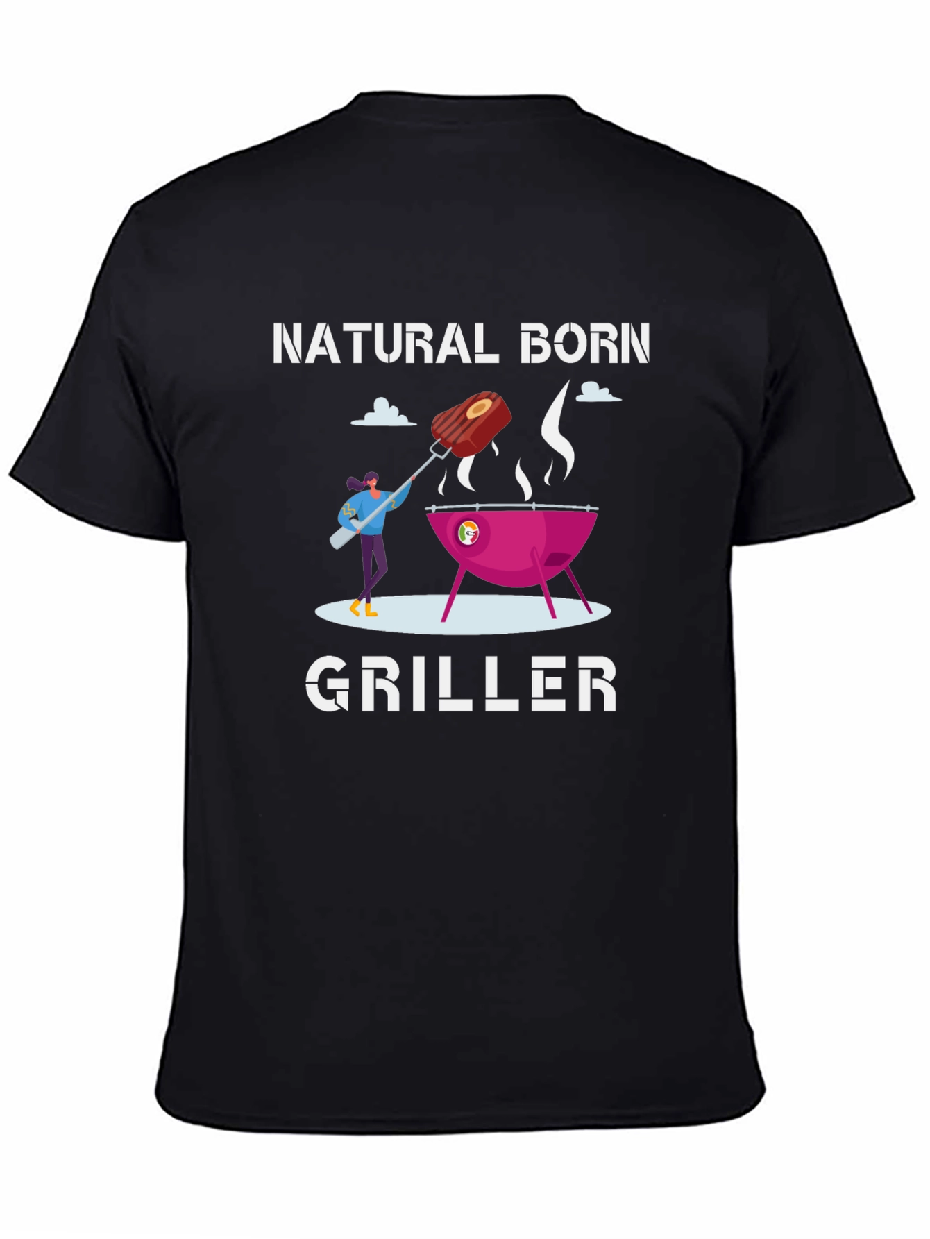 Natural Born Griller T-Shirt - BBQ Theme