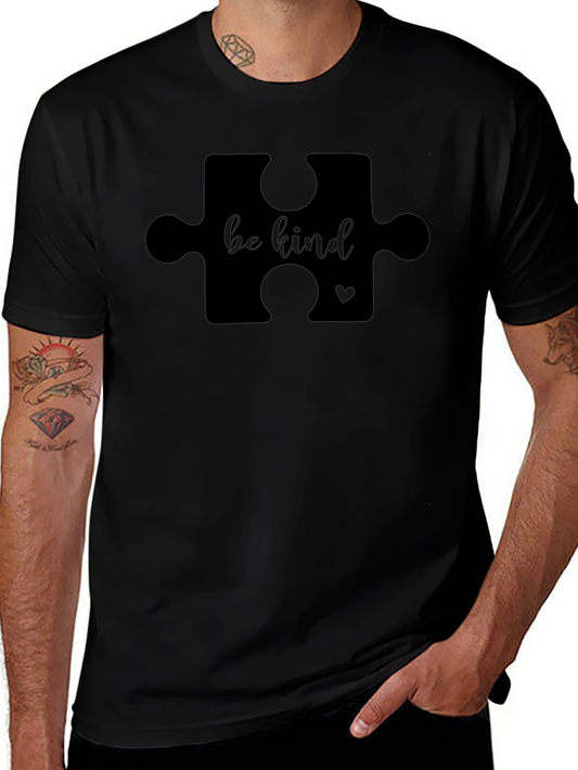 Be Kind Puzzle Piece T-Shirt - Autism Awareness