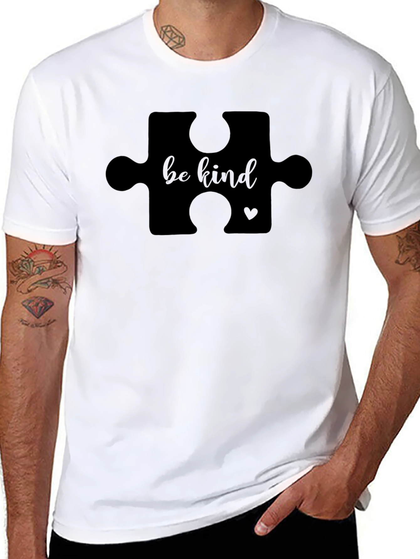 Be Kind Puzzle Piece T-Shirt - Autism Awareness