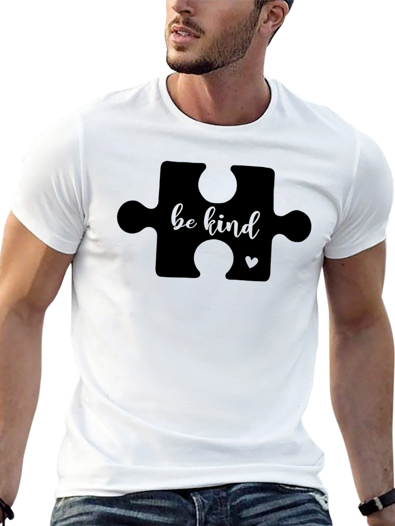 Be Kind Puzzle Piece T-Shirt - Autism Awareness