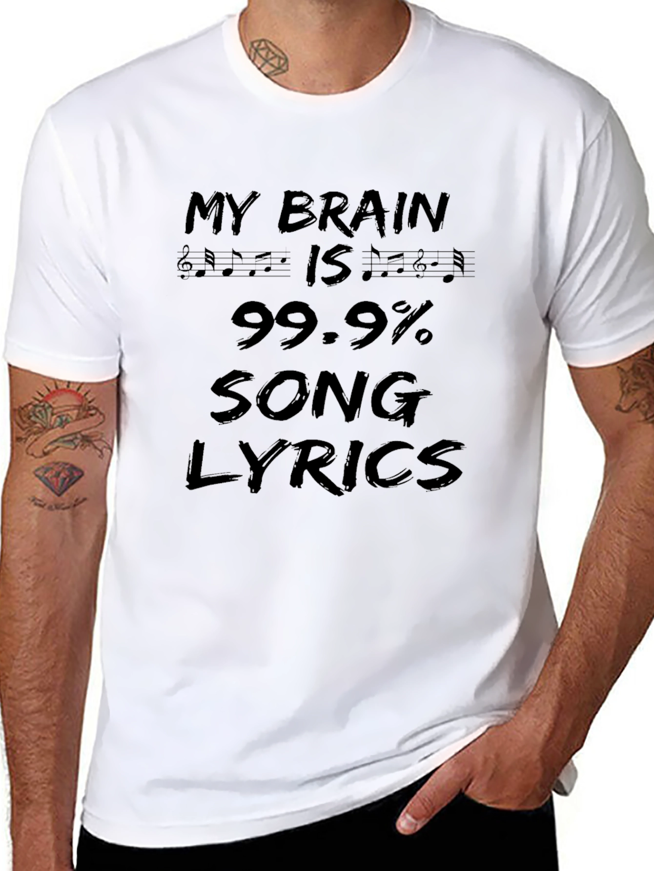 My Brain 99.9% Song Lyrics Black Tee