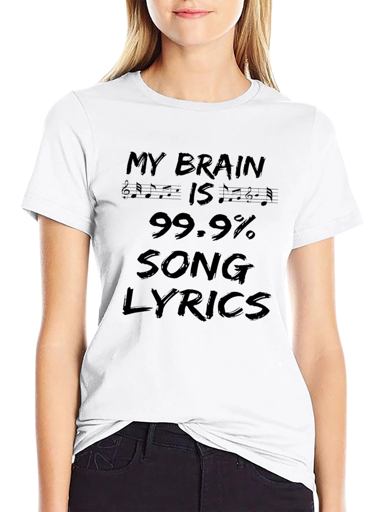 My Brain 99.9% Song Lyrics Black Tee