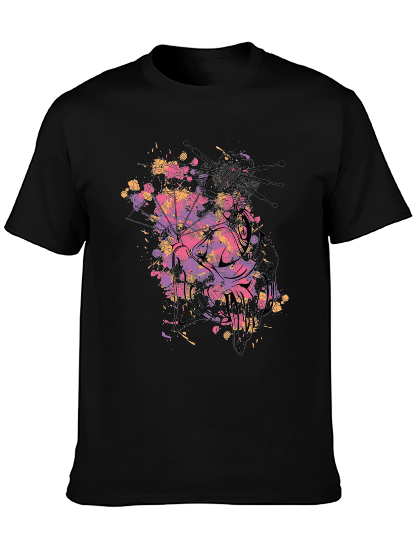 Abstract Art Black T-Shirt