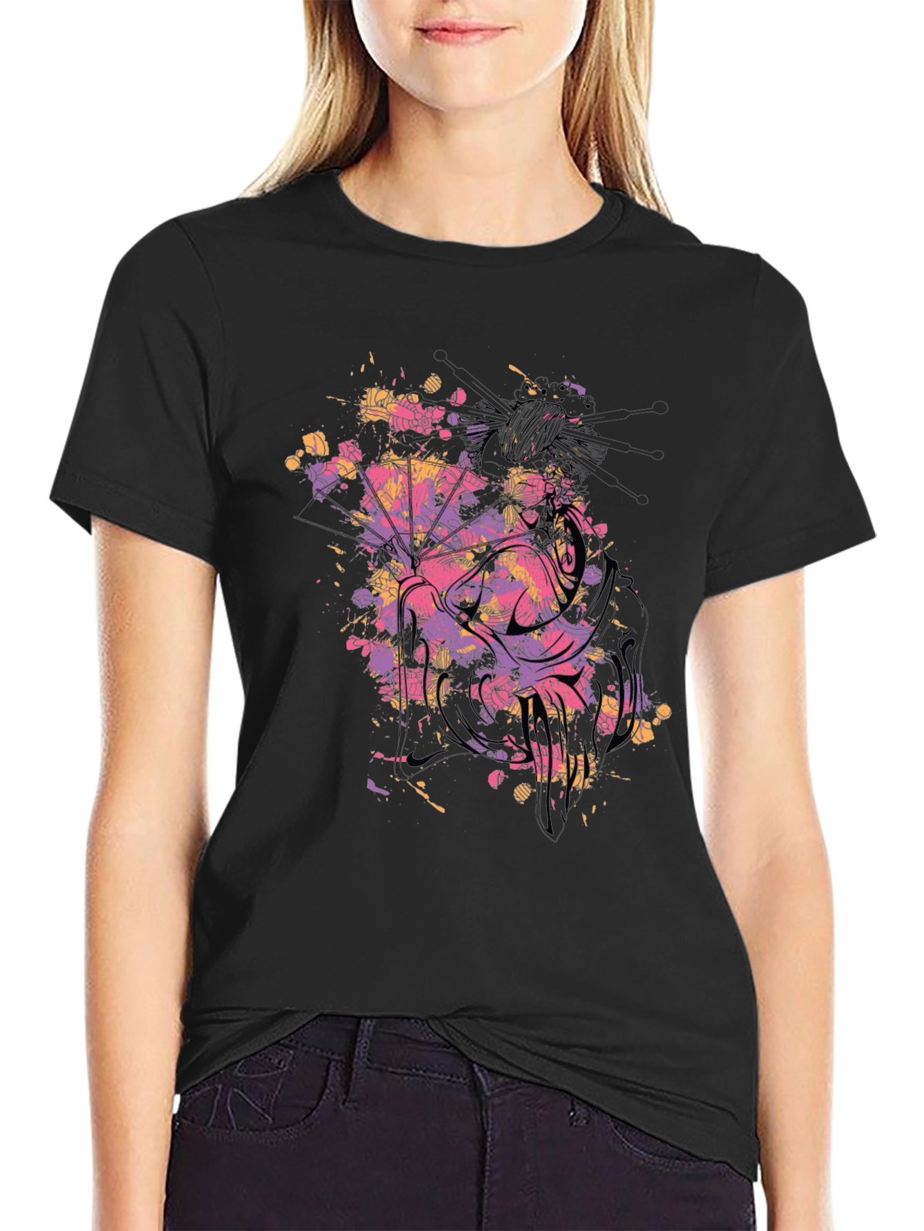 Abstract Art Black T-Shirt