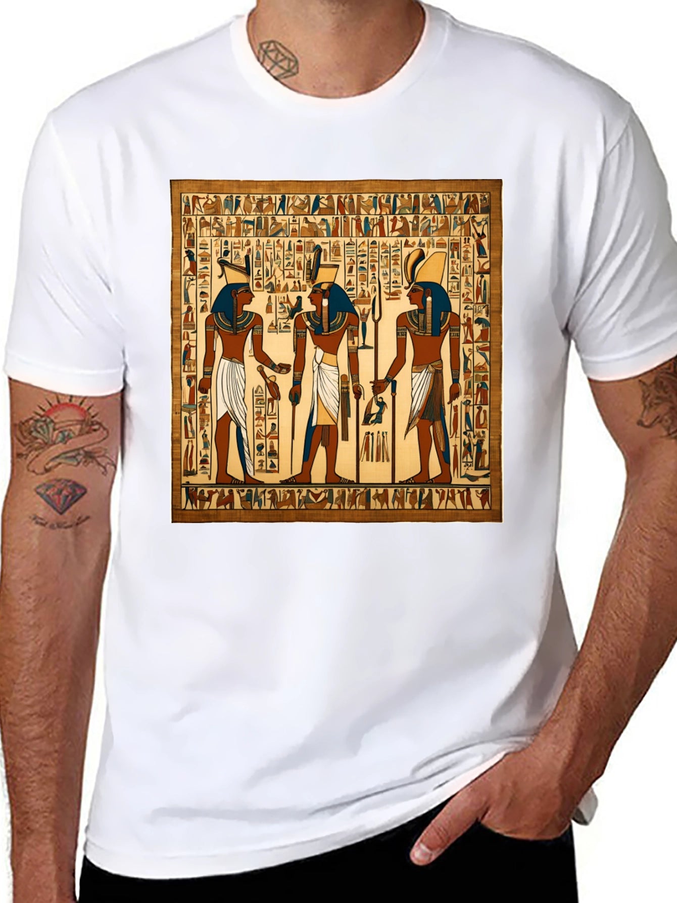 Egyptian Hieroglyphics Graphic T-Shirt