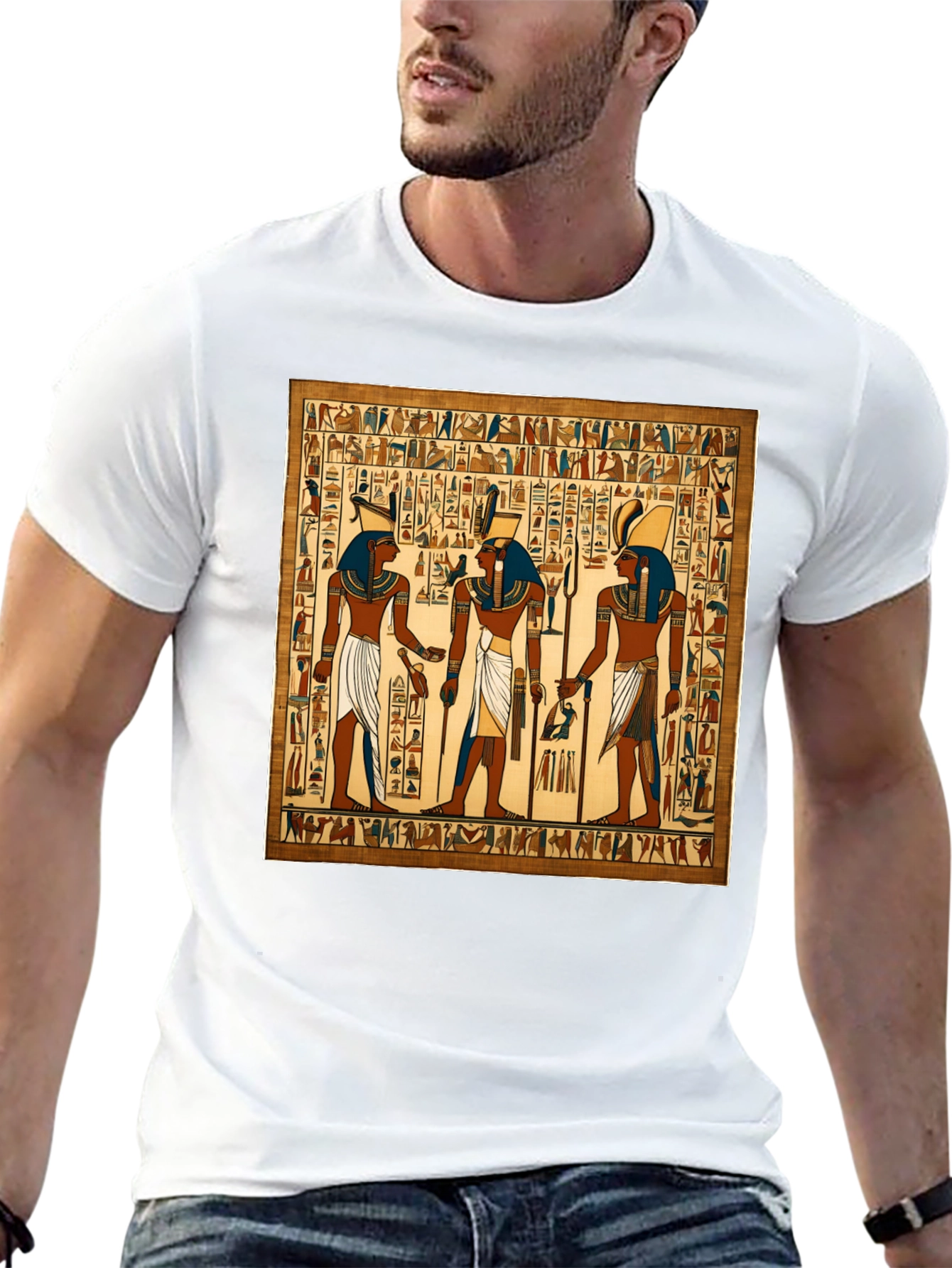 Egyptian Hieroglyphics Graphic T-Shirt