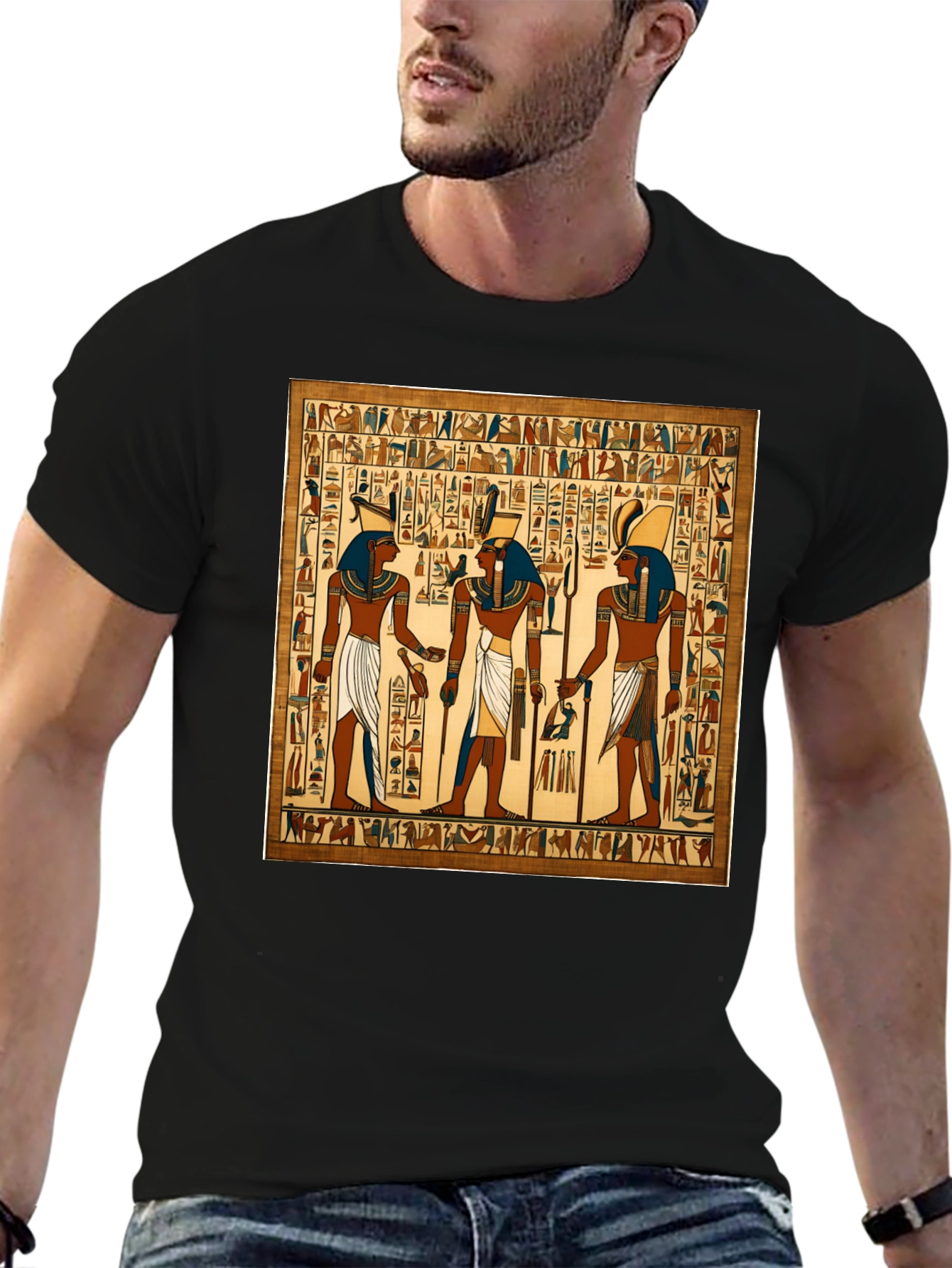 Egyptian Hieroglyphics Graphic T-Shirt