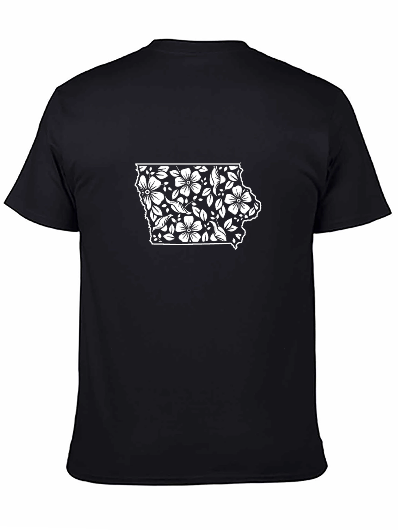 Floral Iowa State Outline T-Shirt