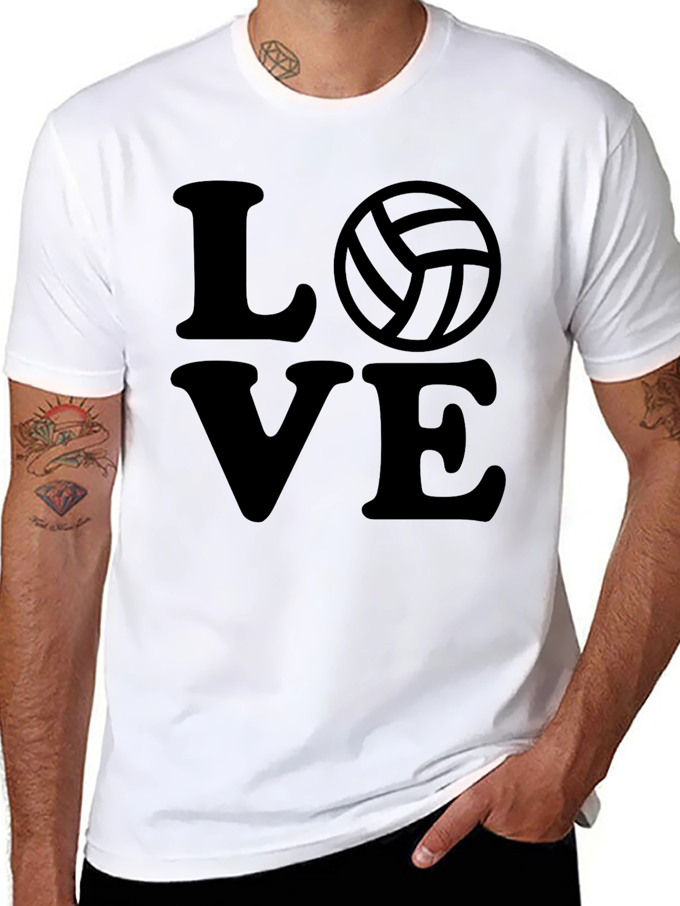 Volleyball Love Black T-Shirt