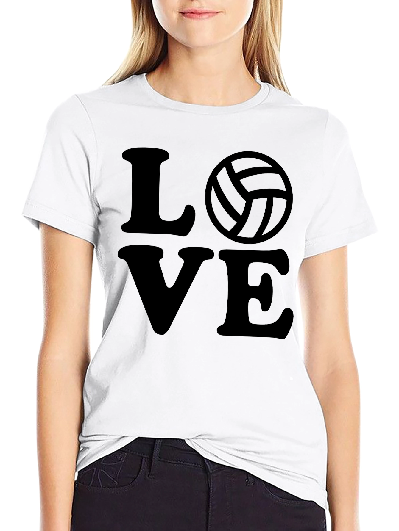 Volleyball Love Black T-Shirt