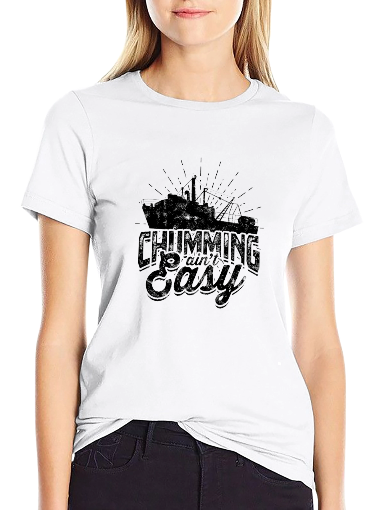 Chumming Aint Easy Black T-Shirt
