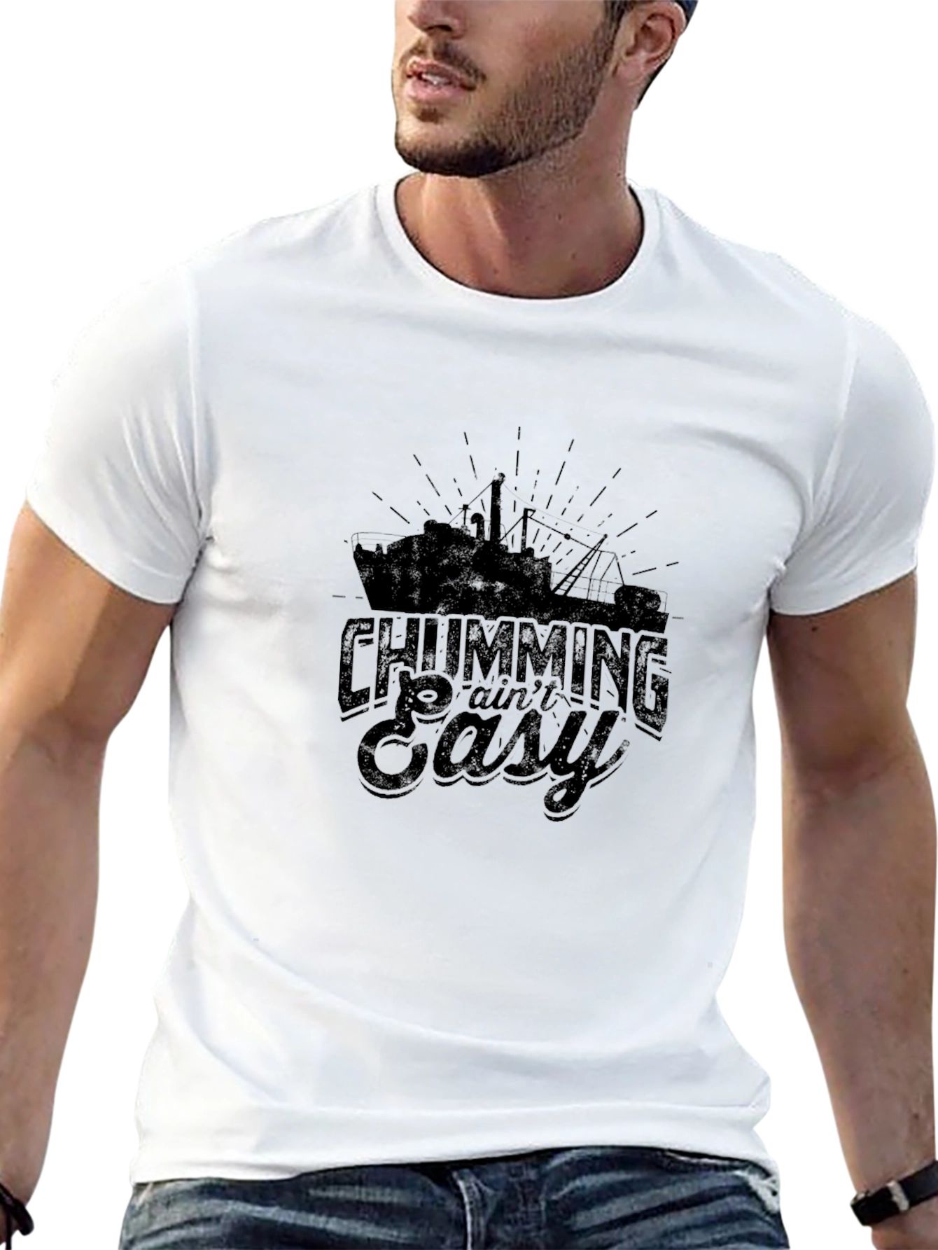 Chumming Aint Easy Black T-Shirt