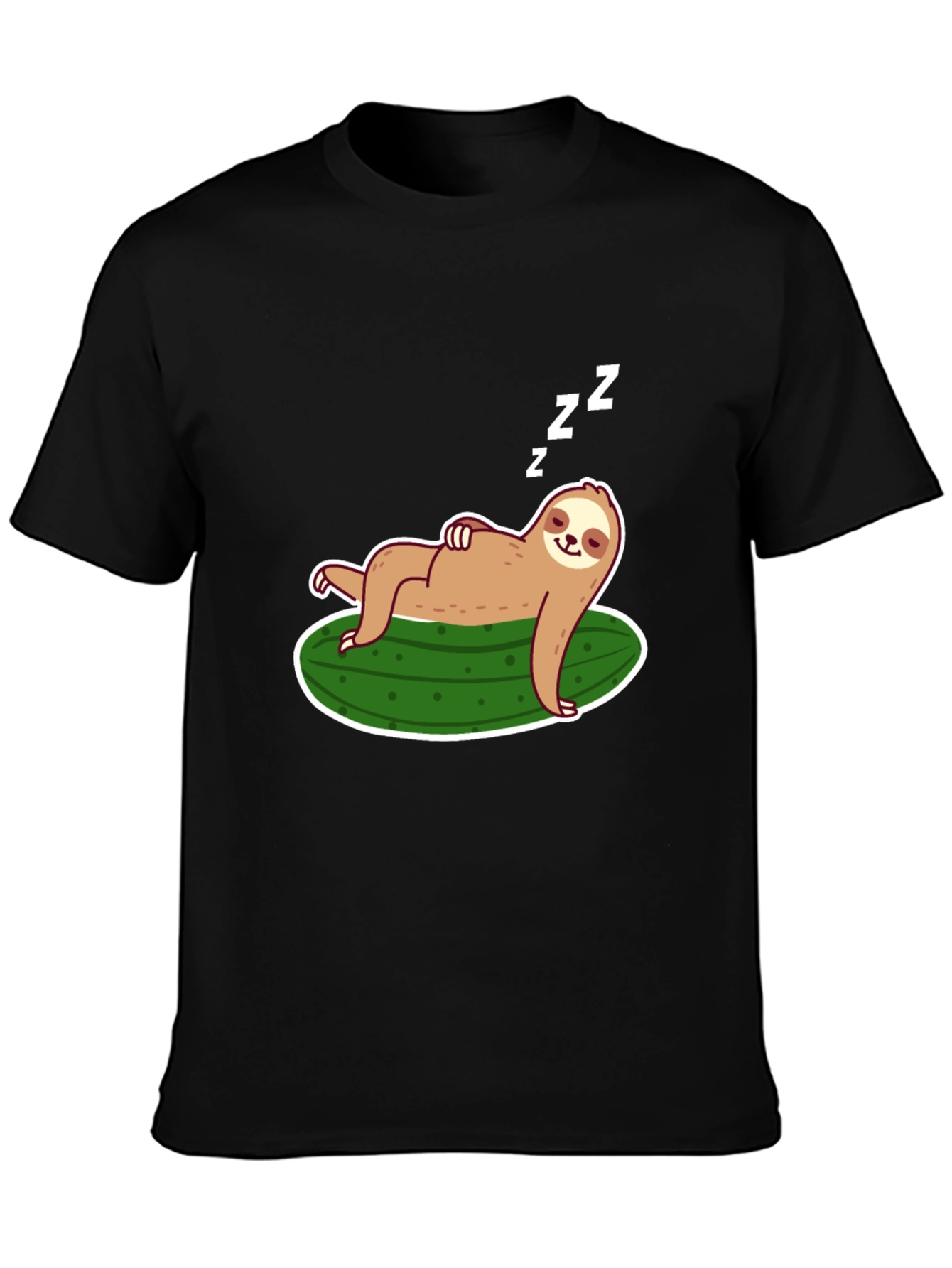 Sloth on Pickle T-Shirt - Relaxed Fit Soft Cotton