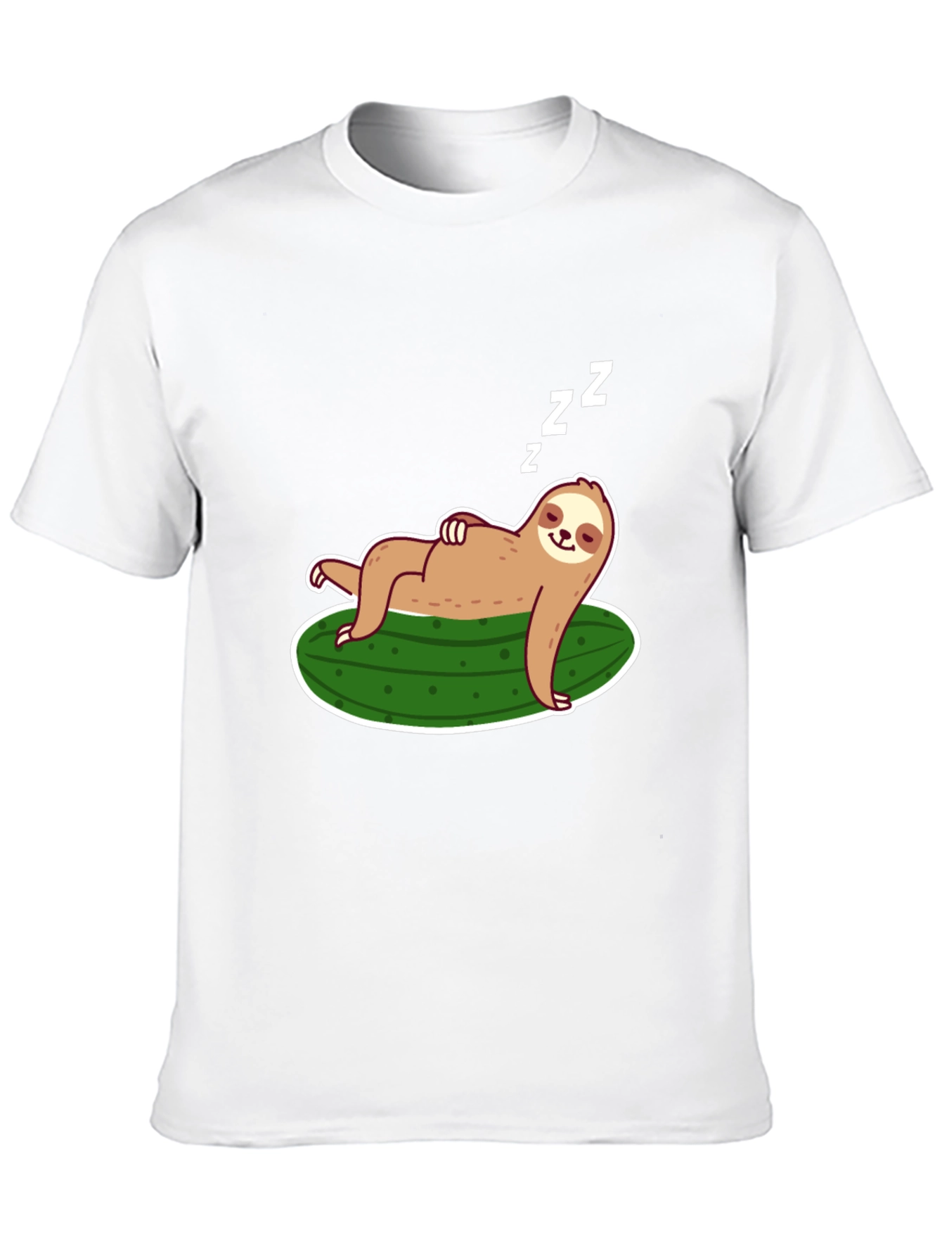 Sloth on Pickle T-Shirt - Relaxed Fit Soft Cotton