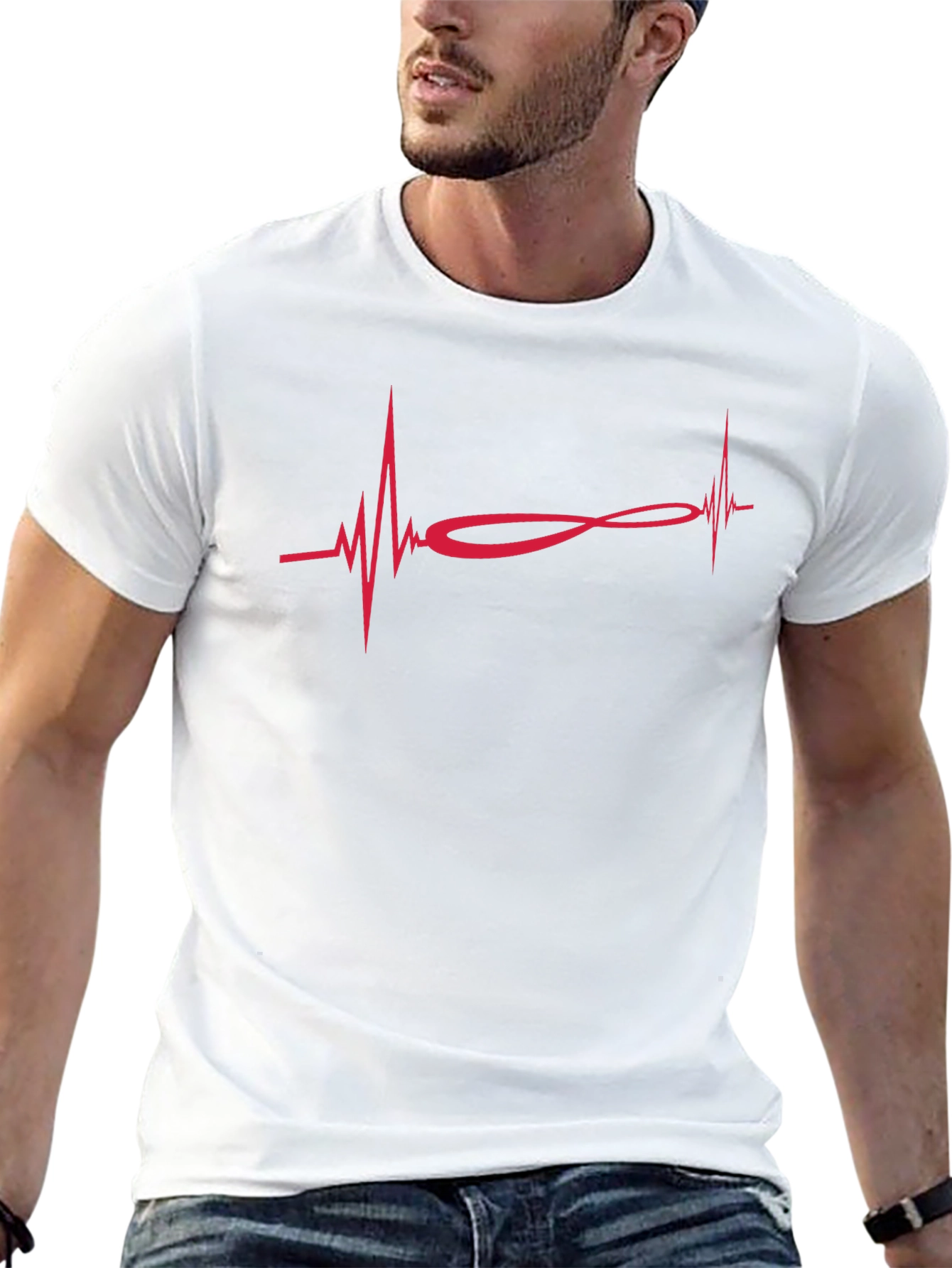 Heartbeat Infinity Symbol Graphic T-Shirt