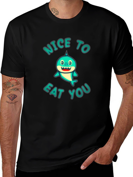 Funny Shark Graphic T-Shirt - Nice to Eat You!