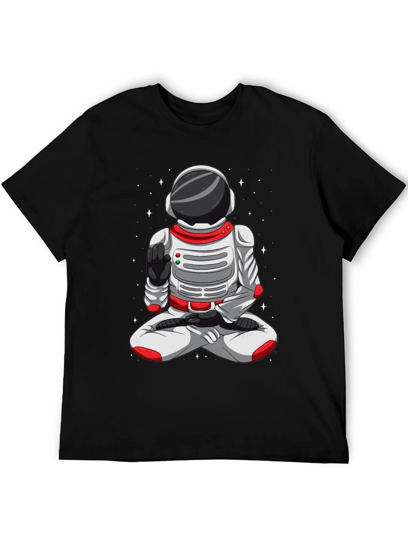 Meditating Astronaut T-Shirt - Space Yoga Tee