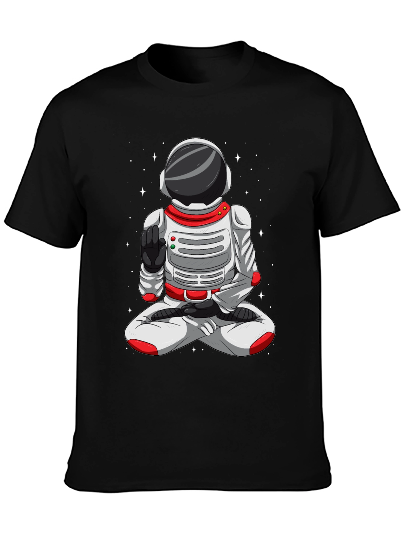 Meditating Astronaut T-Shirt - Space Yoga Tee