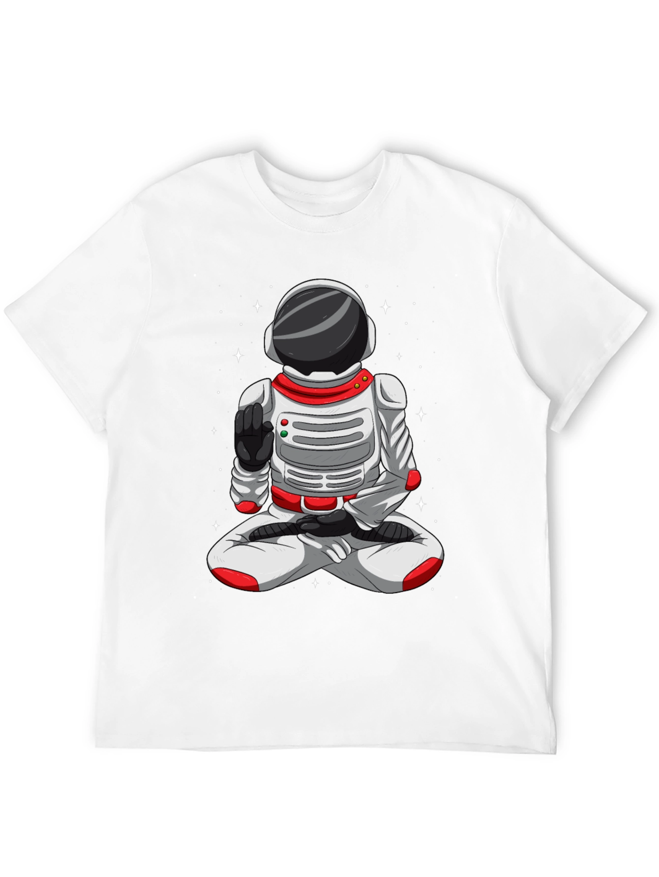 Meditating Astronaut T-Shirt - Space Yoga Tee