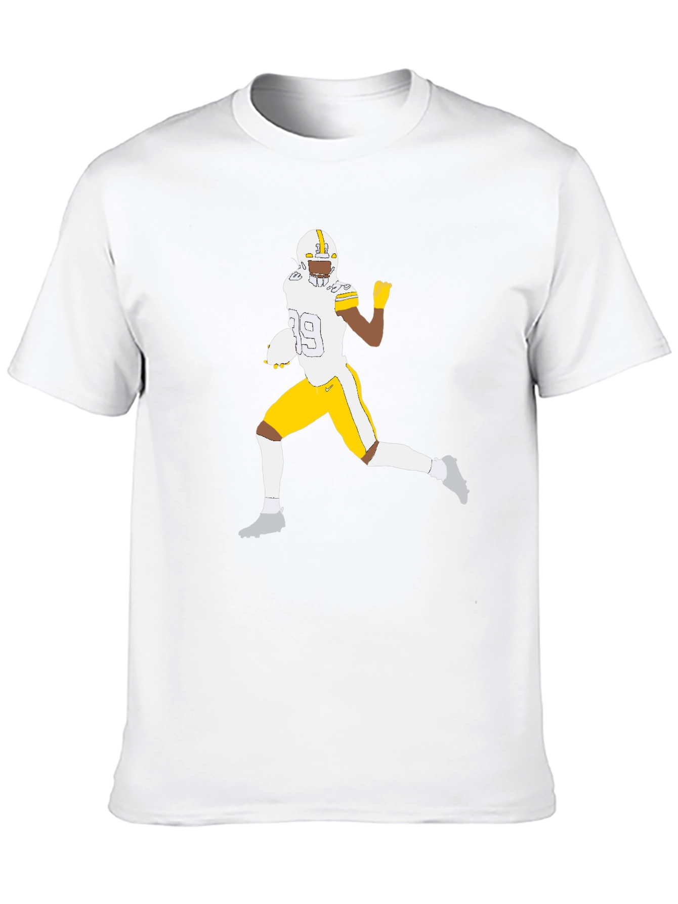 Football Player Graphic Tee - Black