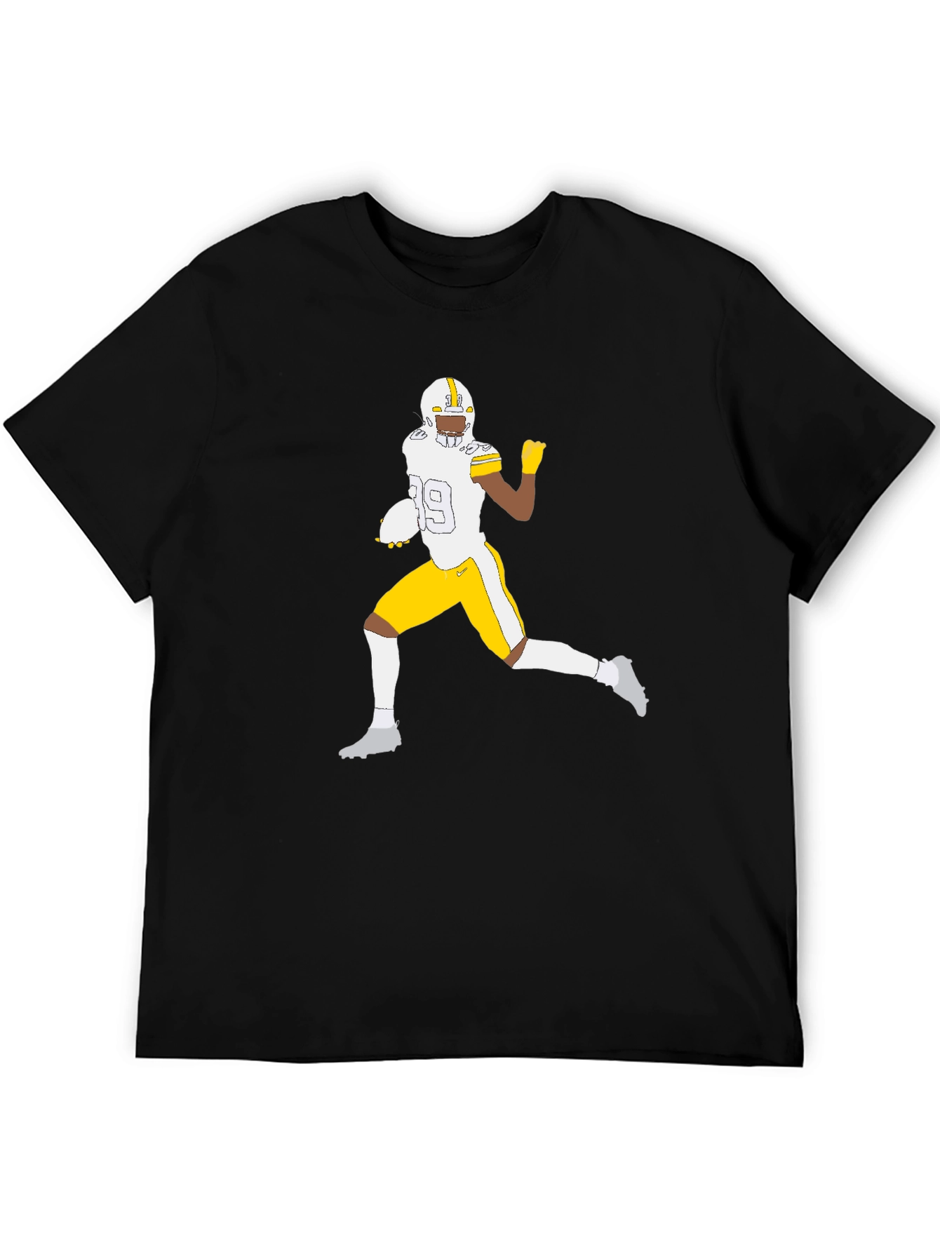 Football Player Graphic Tee - Black
