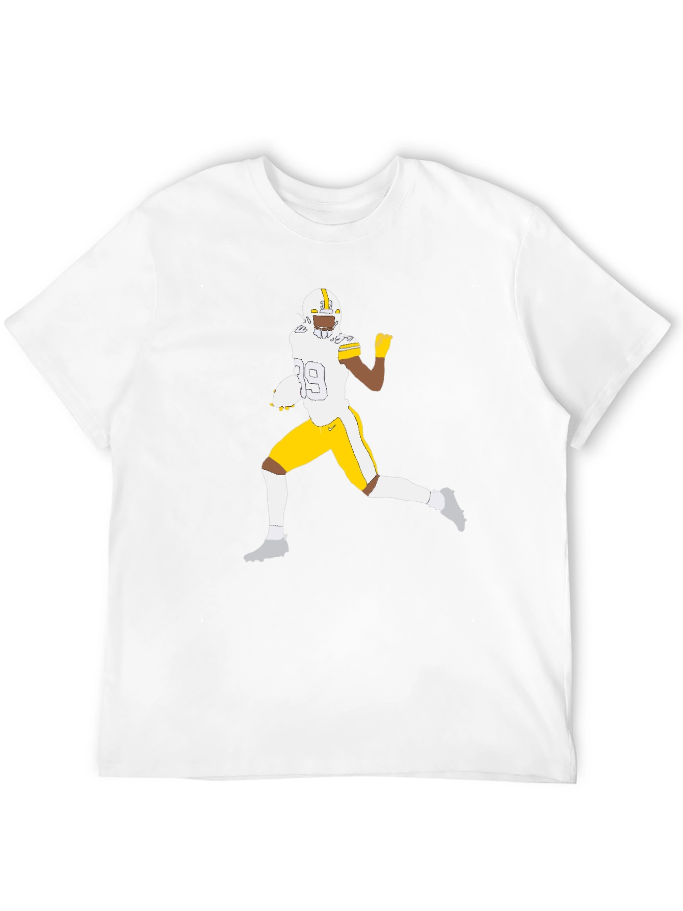 Football Player Graphic Tee - Black
