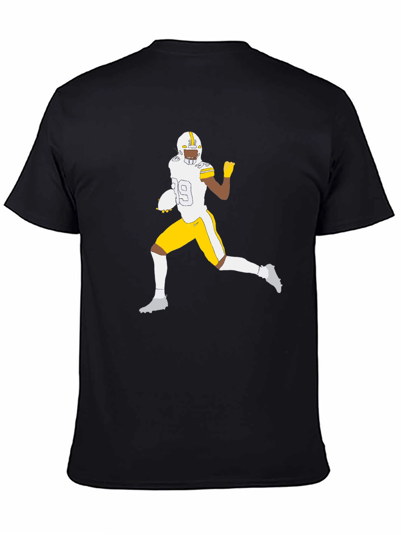 Football Player Graphic Tee - Black