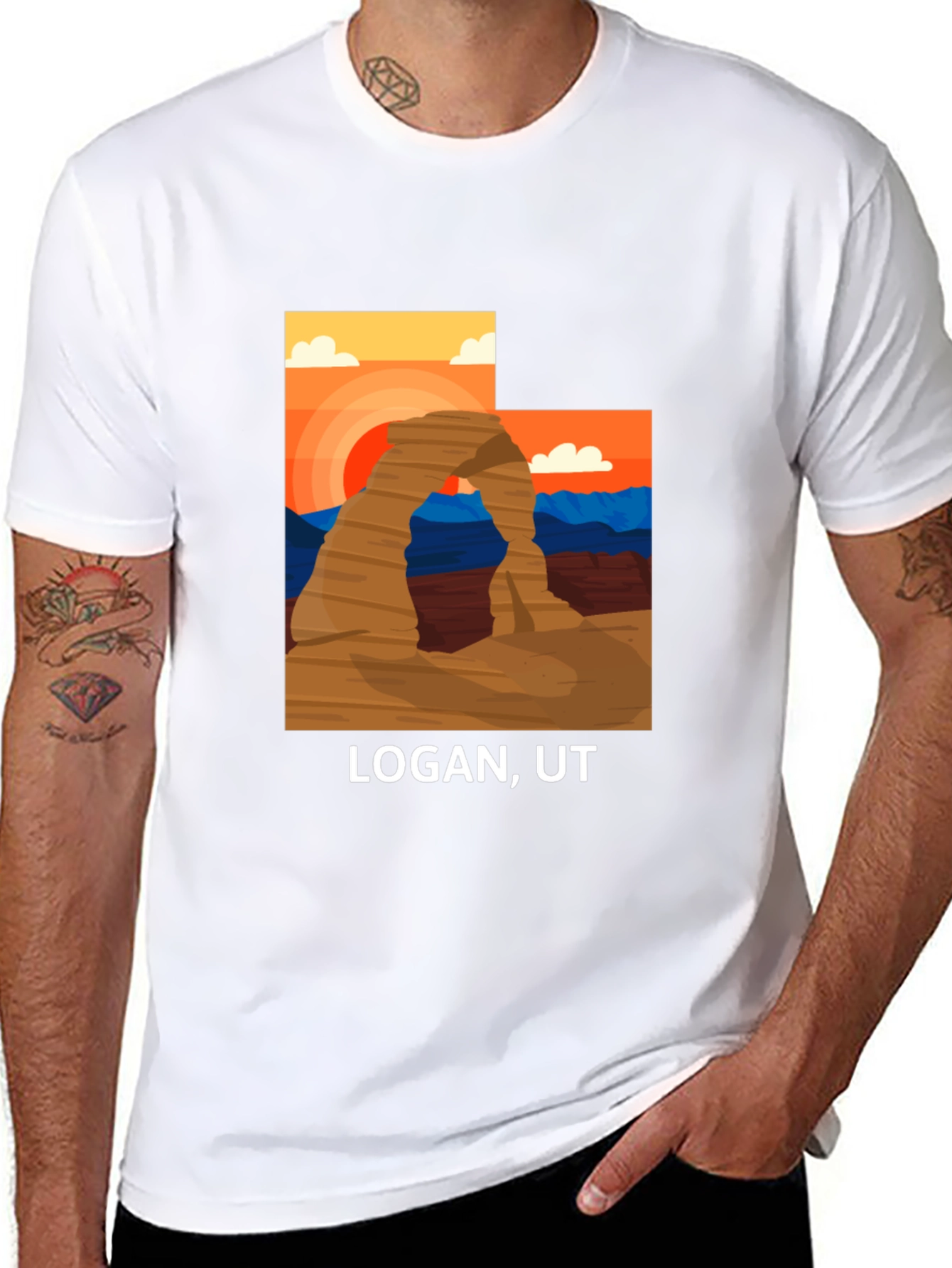 Logan UT Graphic Tee - Desert Archway